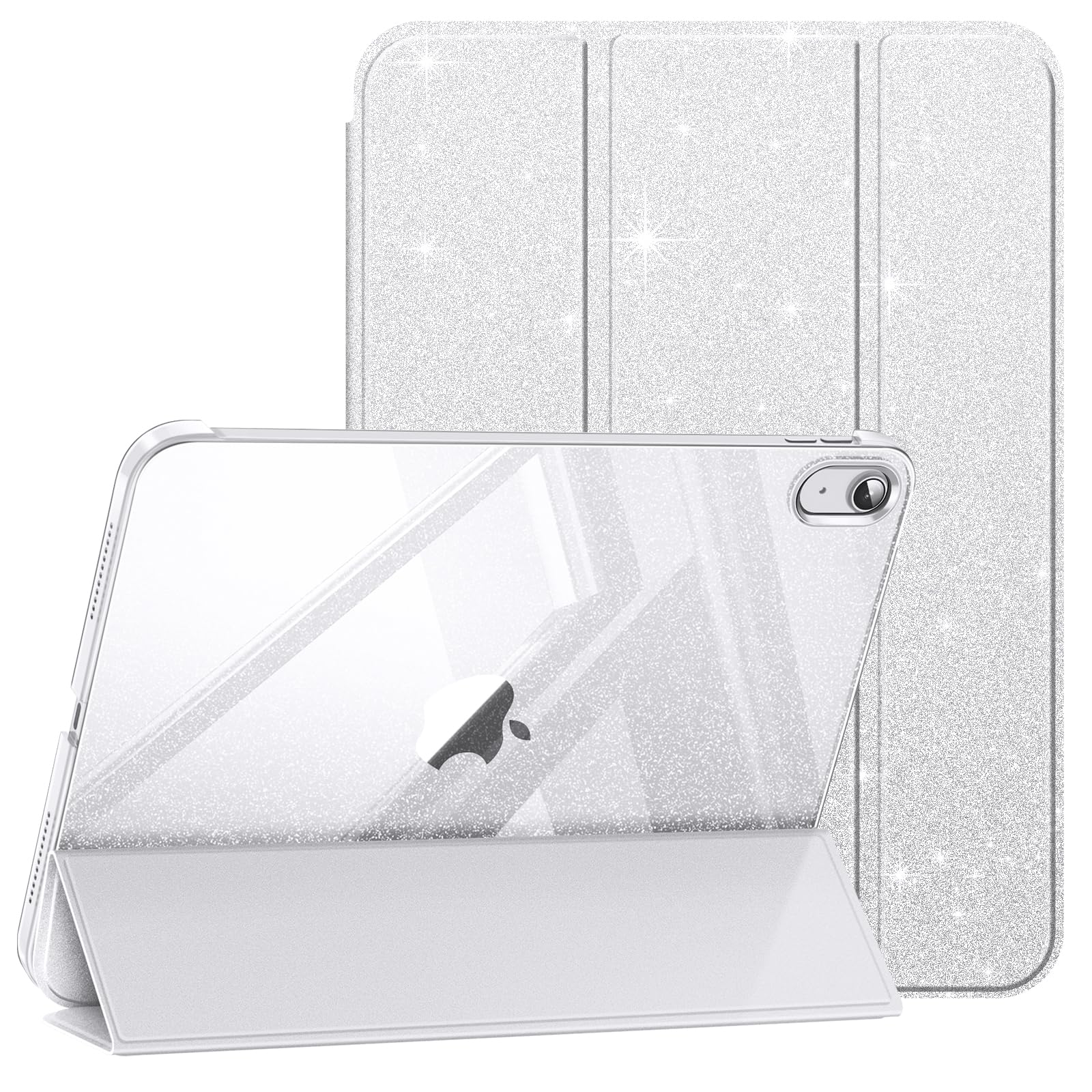 Fintie Hülle für iPad (A16) 11. Generation/iPad 10. Gen, Glitzer Weiß