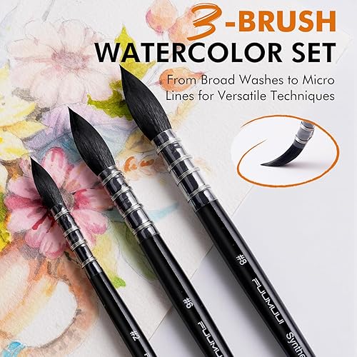 Miniatura 2 de Fuumuui - Juego de pinceles de pintura en miniatura con pincel seco para pintura en miniatura, 11 piezas de pinceles de pintura modelo en miniatura,