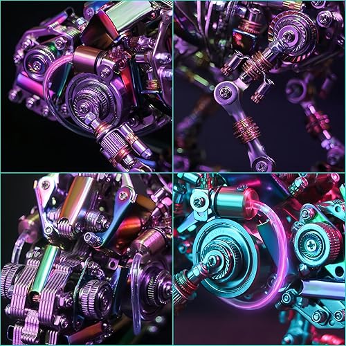 Miniatura 10 de ZUNPINSPACE Rompecabezas de metal 3D para adultos, kits de modelo de metal bisonte, rompecabezas de metal 3D, toros mecánicos, bloques de