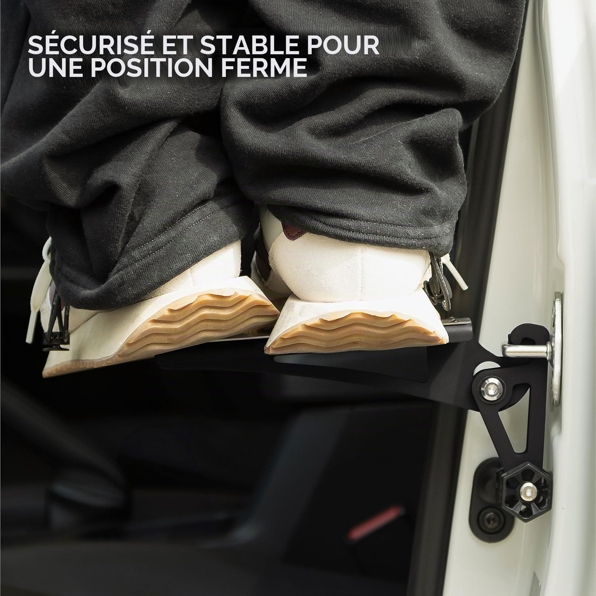 Navaris Marche Pied Porte Voiture - Marchepied Universel 22 x 15,24 x 6cm Coffre de Toit Porte Velo attelage Porte Ski Barre de Toit - Camping Car Van