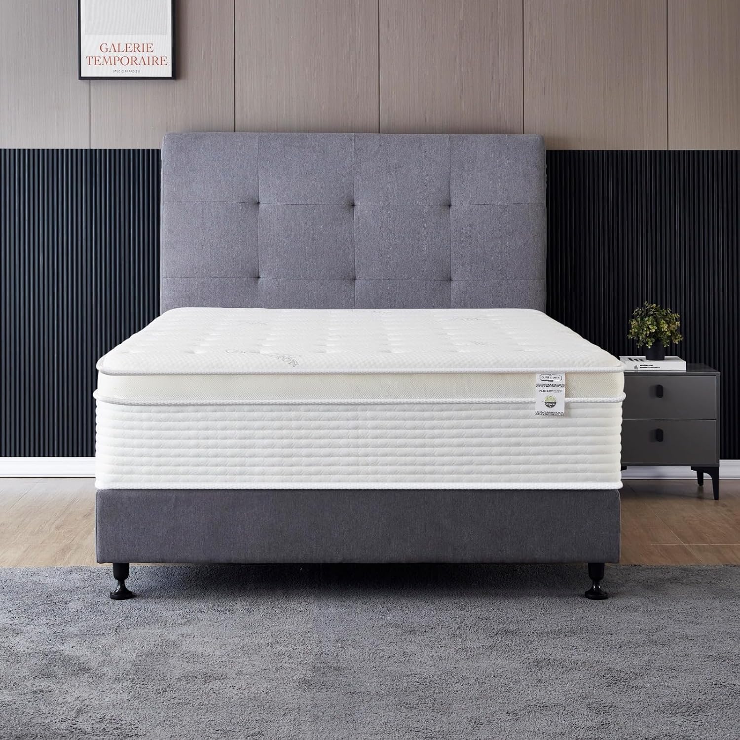 16-Inch Queen Mattress (60" x 80") - Plush Hybrid Memory Foam & Pocket Spring Mattress, Cooling Pillow Top, Breathable Cover, Motion Isolation, Mattress in a Box