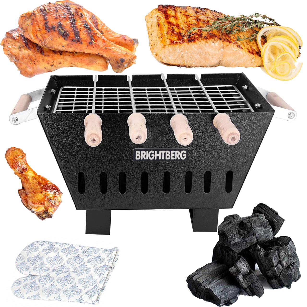 Charcoal Barbeque Grill with 4 sweakers (Small)-image-40