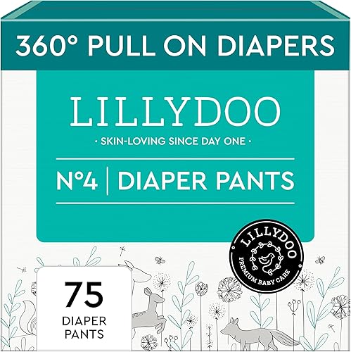 Miniatura 13 de LILLYDOO Pantalones de Pañal para Niños Pequeños - Talla 6 (29+ libras), Suministro Mensual (114 Unidades), Amigables con la Piel, Ultra Suaves, Sin