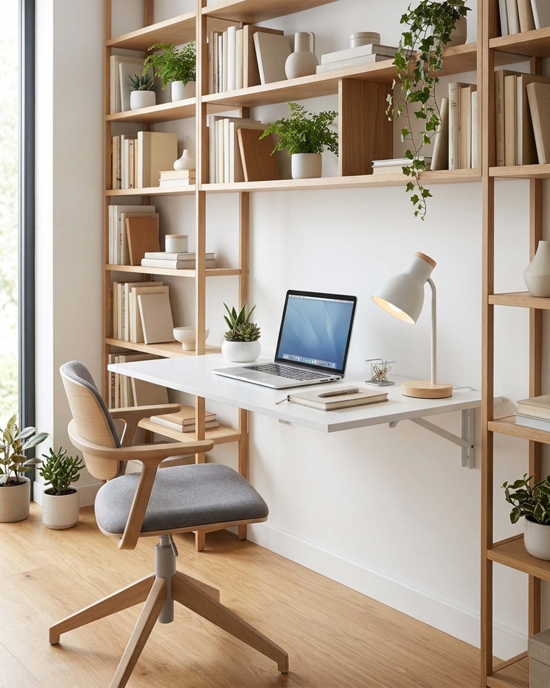 Table murale pliante 100 x 60 cm - Table murale pliable et peu encombrante - Pour bureau, cuisine, buanderie, montage mural - Blanc
