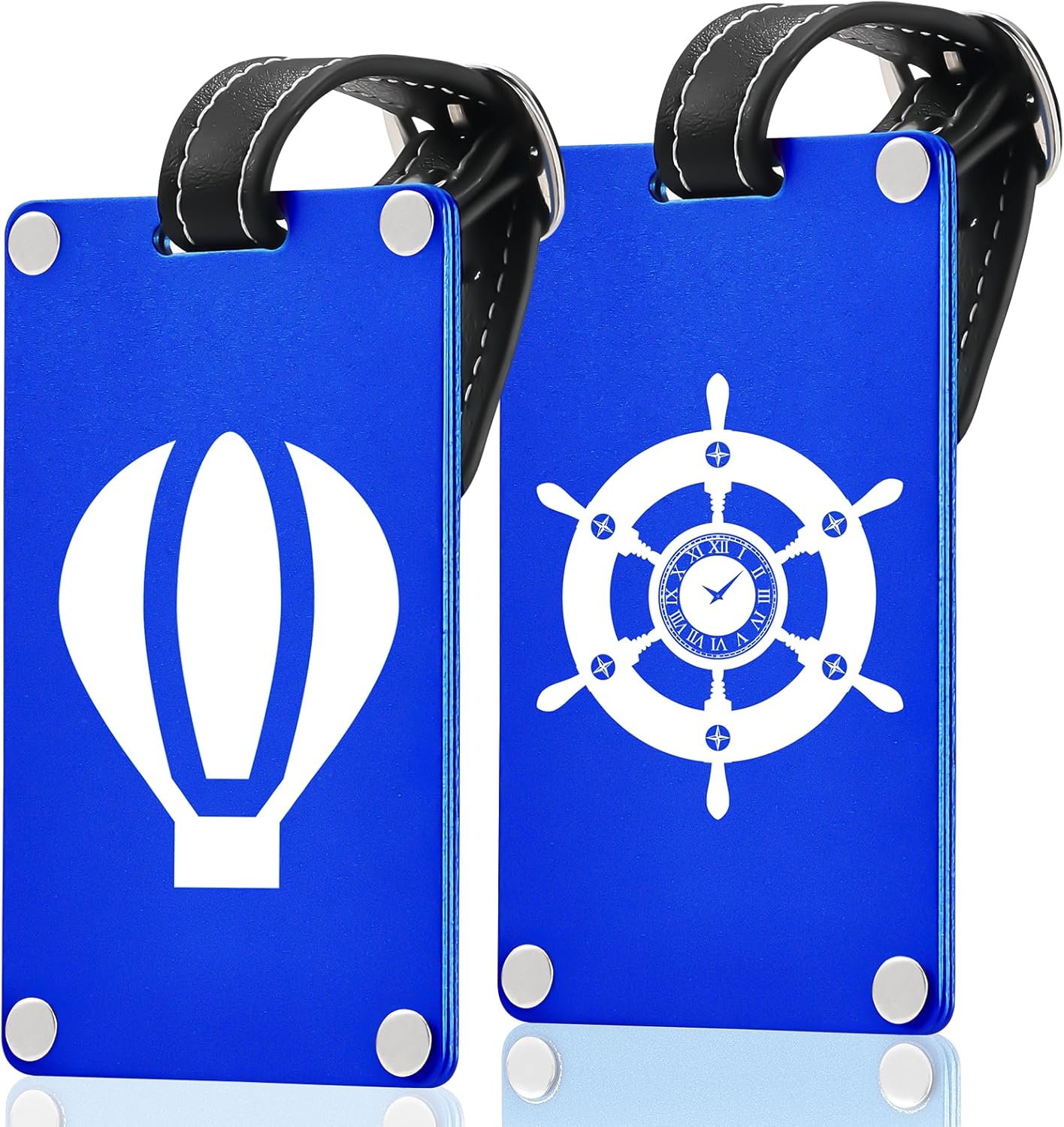 Premium 3Layer Aluminum Luggage Tags by Fortuna Easy to Claim, LaserEngraved