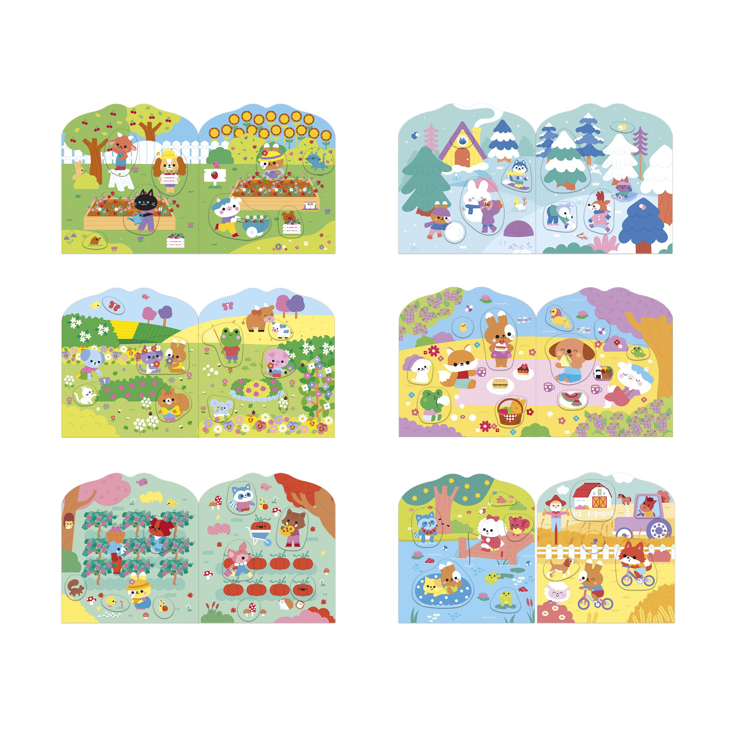 Janod, Stickers Notebook From 18 months, Countryside Theme, 12 Pages to Decorate, 8 Pages of Stickers - Image 2