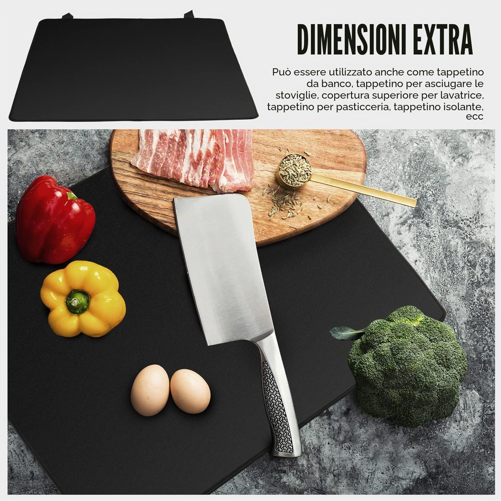 Tappetino per Piano Cottura a Induzione 61.5x53 cm, Tappetino per Piano Cottura a Induzione, Coperchio per Piano Cottura Elettrico, Tappetino Protettivo per Stufa in Vetro Con Rivestimento Antiscivolo