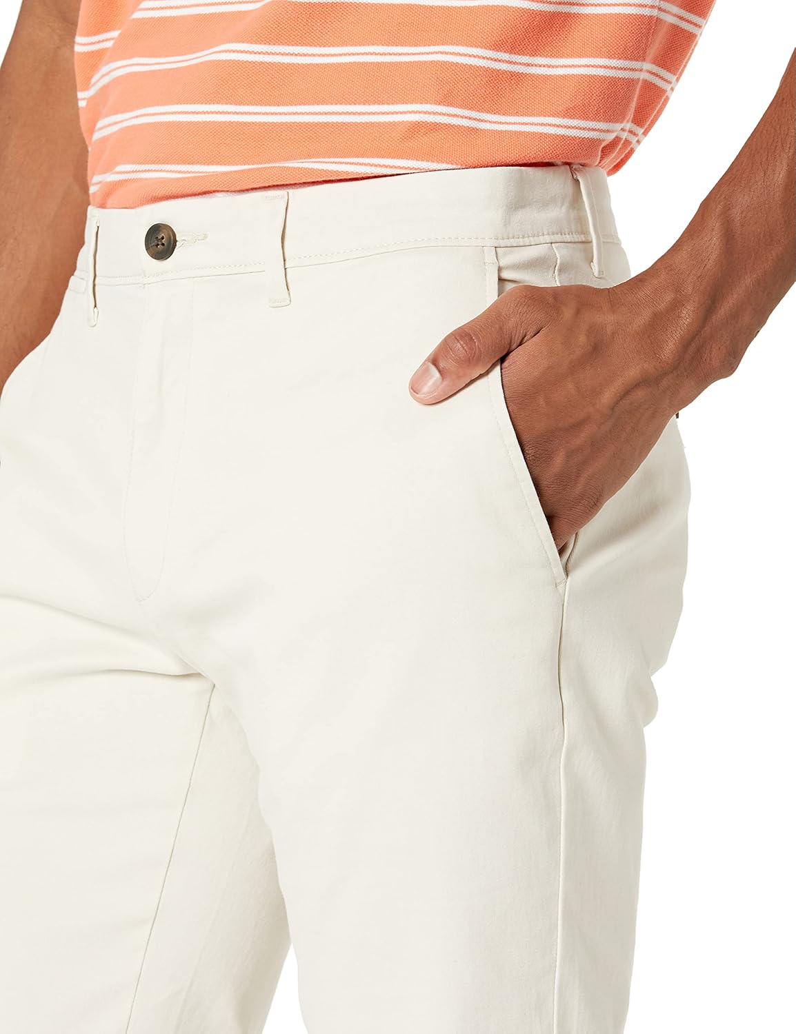 Amazon Essentials Men's Slim-Fit Casual Stretch Chino Pant Stone 35 Inches 28 Inches