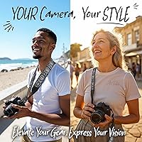 Vista 2 de Art Tribute Camera Strap for All DSLR and Mirrorless Cameras. Photographers Strap Neck, Shoulder & Crossbody Camera Strap