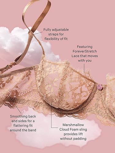 Miniatura 4 de Victoria's Secret Dream Angels Wicked - Brasier tipo balconette sin forro para mujer (32A-38DDD)