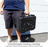 Vista 6 de CASEMATIX Portable Printer Carry Case Compatible with HP Officejet 250 Wireless Mobile Printer, Ink Cartridges and Power Cable