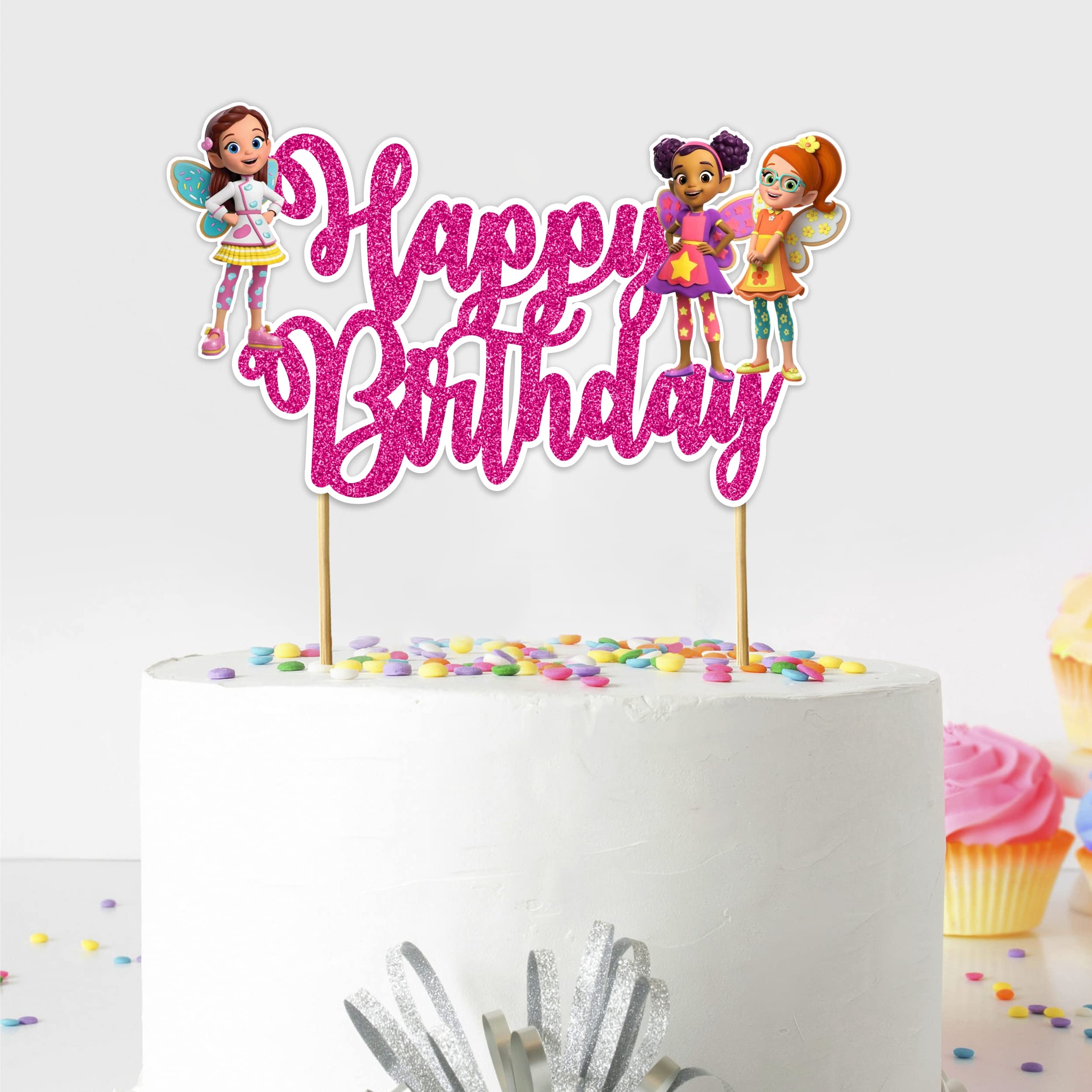 Seyal® Buterbean Cafe Happy Birthday Cake Topper