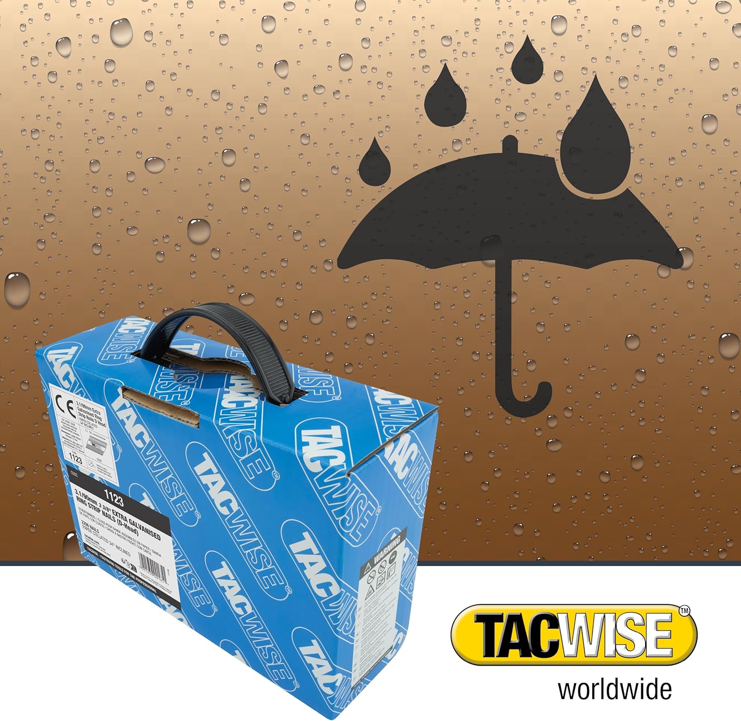 1123 3.1/90 mm Extra Galvanised Framing Nails, D Head, Ring Shank, 34° Inclined, Paper Collated, Pack of 2,200, Grey