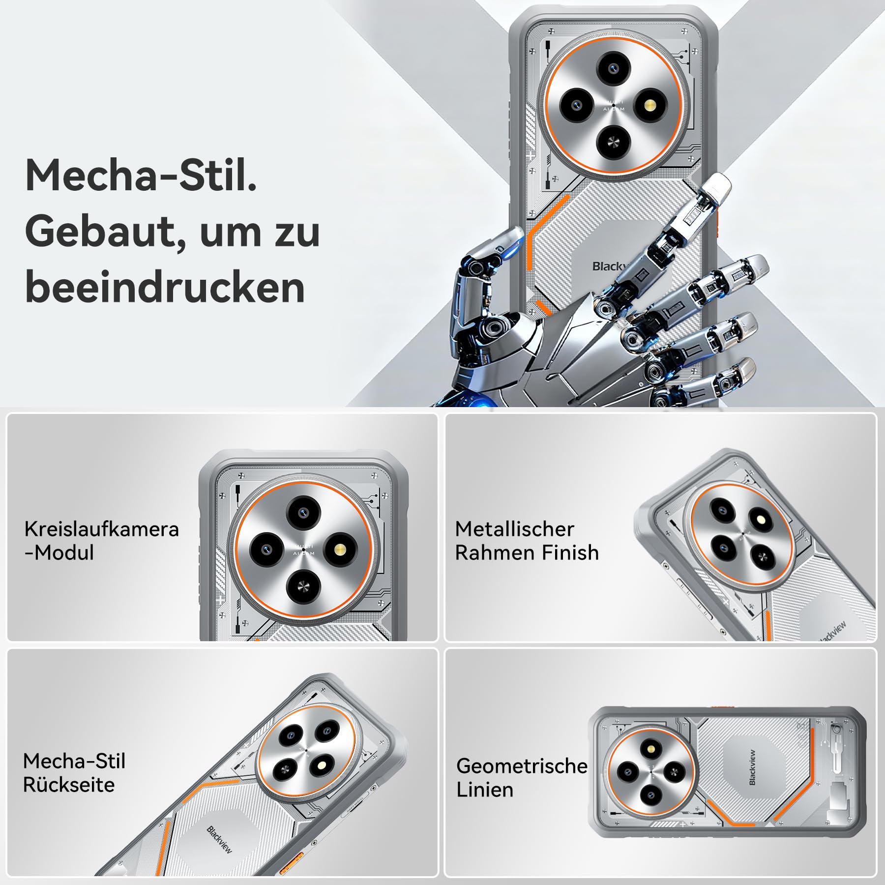 Blackview Outdoor Handy Ohne Vertrag Android 16, 24GB+128GB/2TB TF Baustellenhandy, 245g/10.7mm Ultra-Thin Outdoor Smartphone, 6.56" 90Hz, 16MP AI Camera, IP69K/OTG/NFC/Gemini AI/3 Jahre Garantie