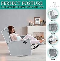 Vista 23 de Naomi Home Odelia - Sillón reclinable, mecedora, deslizador, giratorio