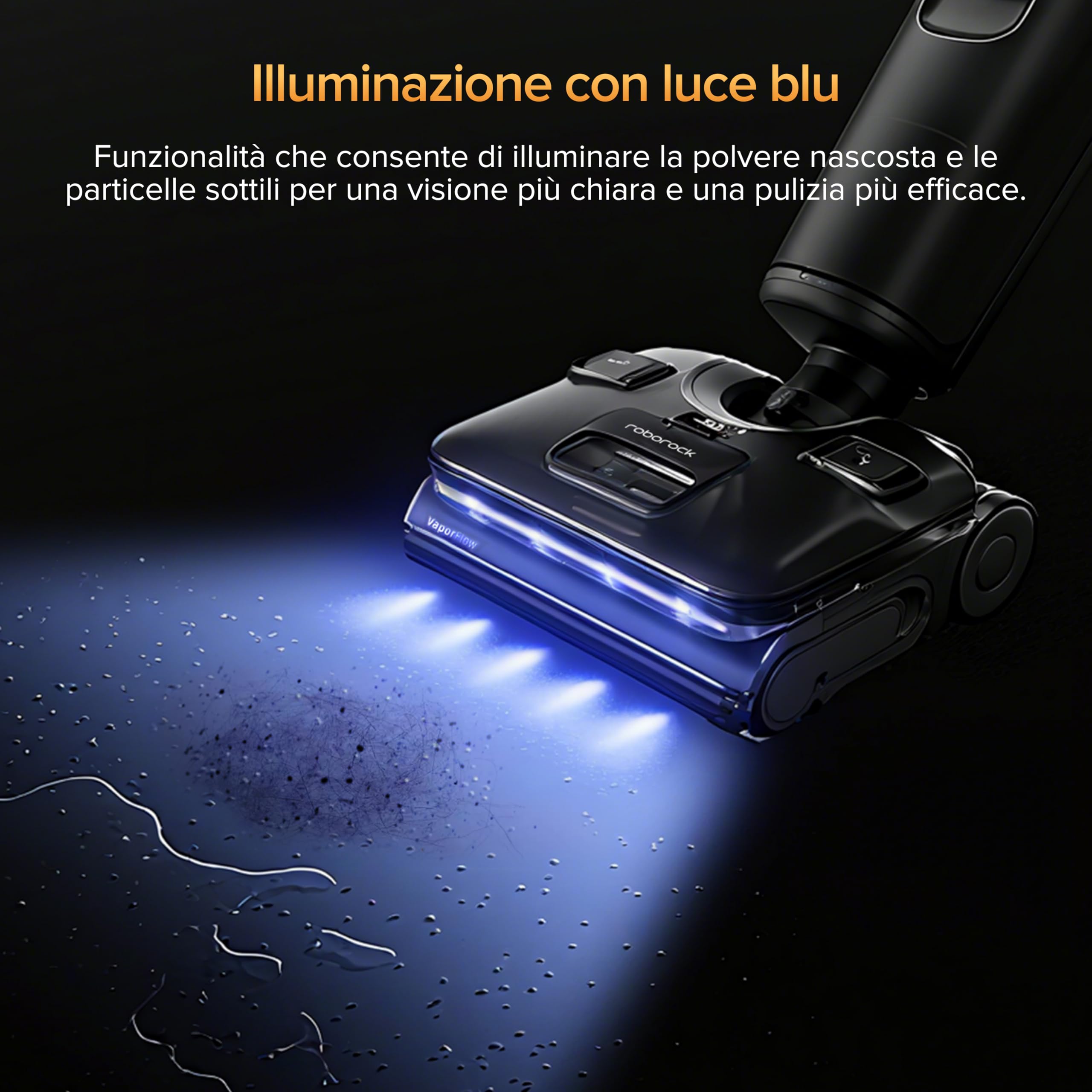 roborock F25 Ultra Aspirapolvere Lavapavimenti a Vapore Senza fili Riscaldamento a 180 °C, Lavaggio 86 °C, Asciugatura 90 °C in 5 min, Aspirazione 22 kPa, WiFi, Sistema Anti-groviglio.
