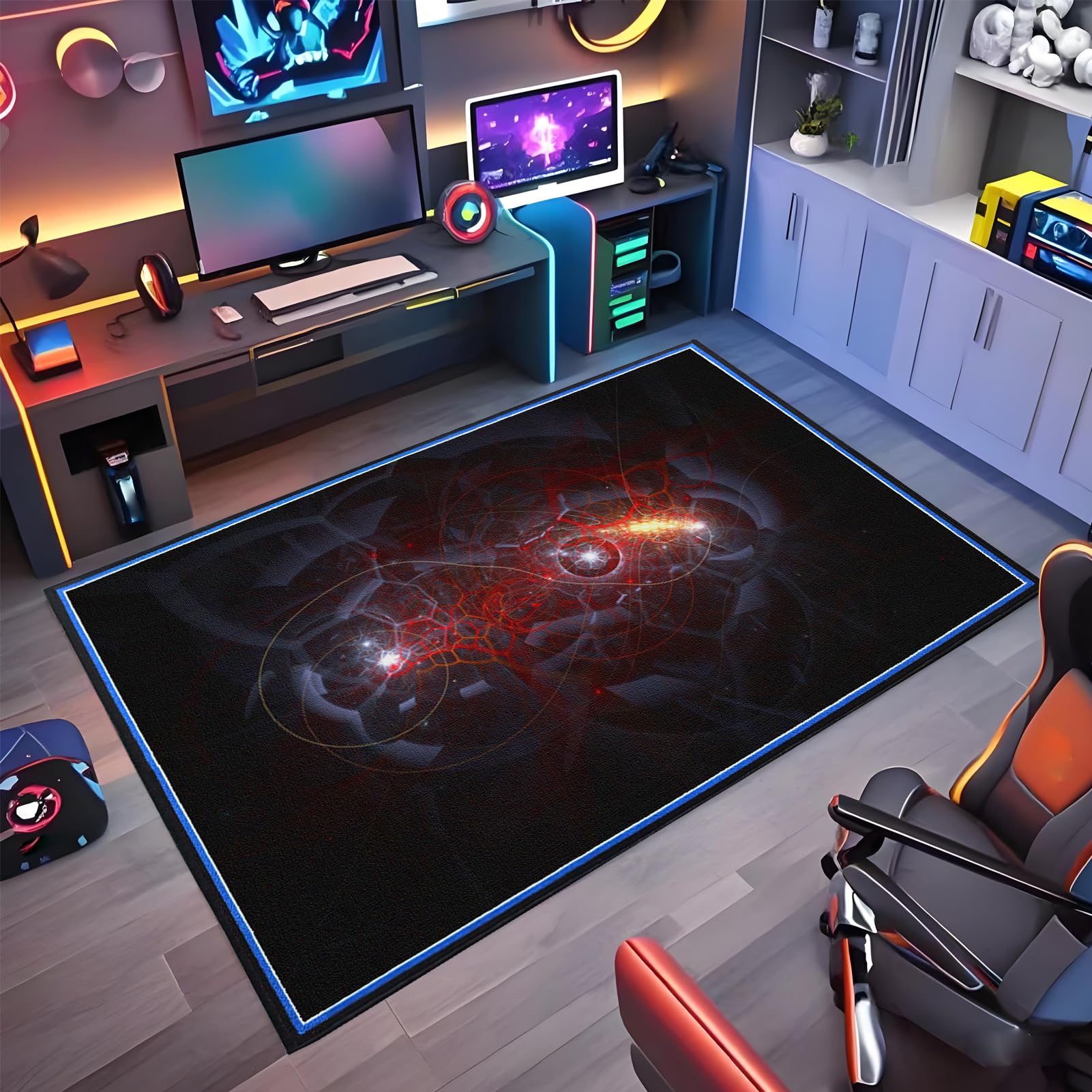 Wuzqju Gaming Chair Mat Non-slip Office Chair Mat for Hardwood Floor 80 x 100 cm Heavy Duty Office Chair Mats for Carpeted and Hardwood Floor Multi-Purpose Floor Protector for Home Office Gaming Room