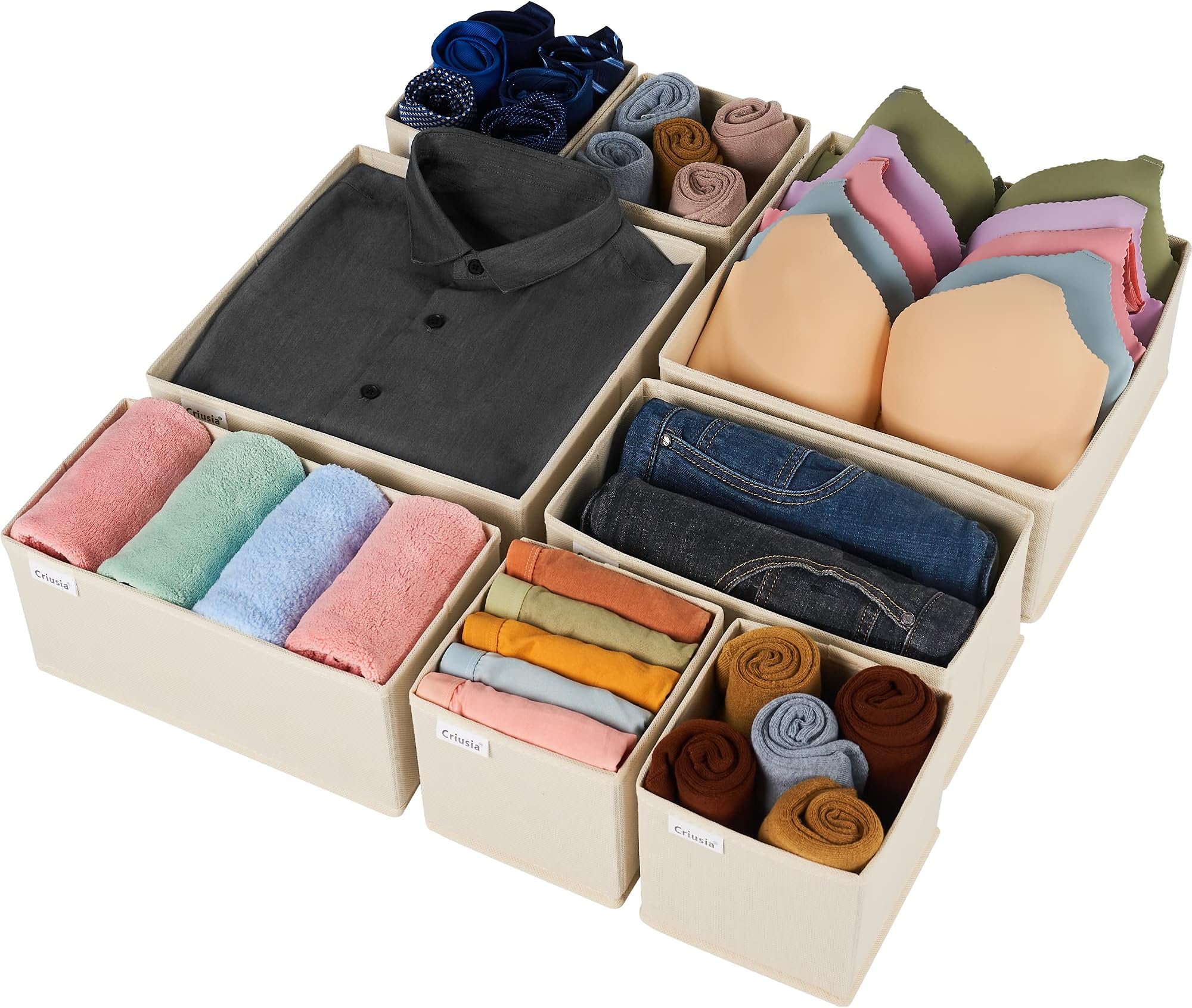 8 Pack Drawer Organizer Dividers