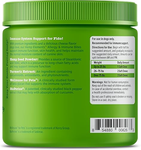 Miniatura 14 de Suplemento inmune a las alergias para perros - Con Omega 3 Aceite de salmón salvaje de Alaska y EpiCor + Prebióticos y probióticos digestivos