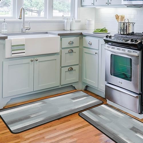 Miniatura 75 de Juego de 2 tapetes de cocina de Navidad, tapete de cocina con respaldo antideslizante, tapete de cocina decorativo lavable para decoración