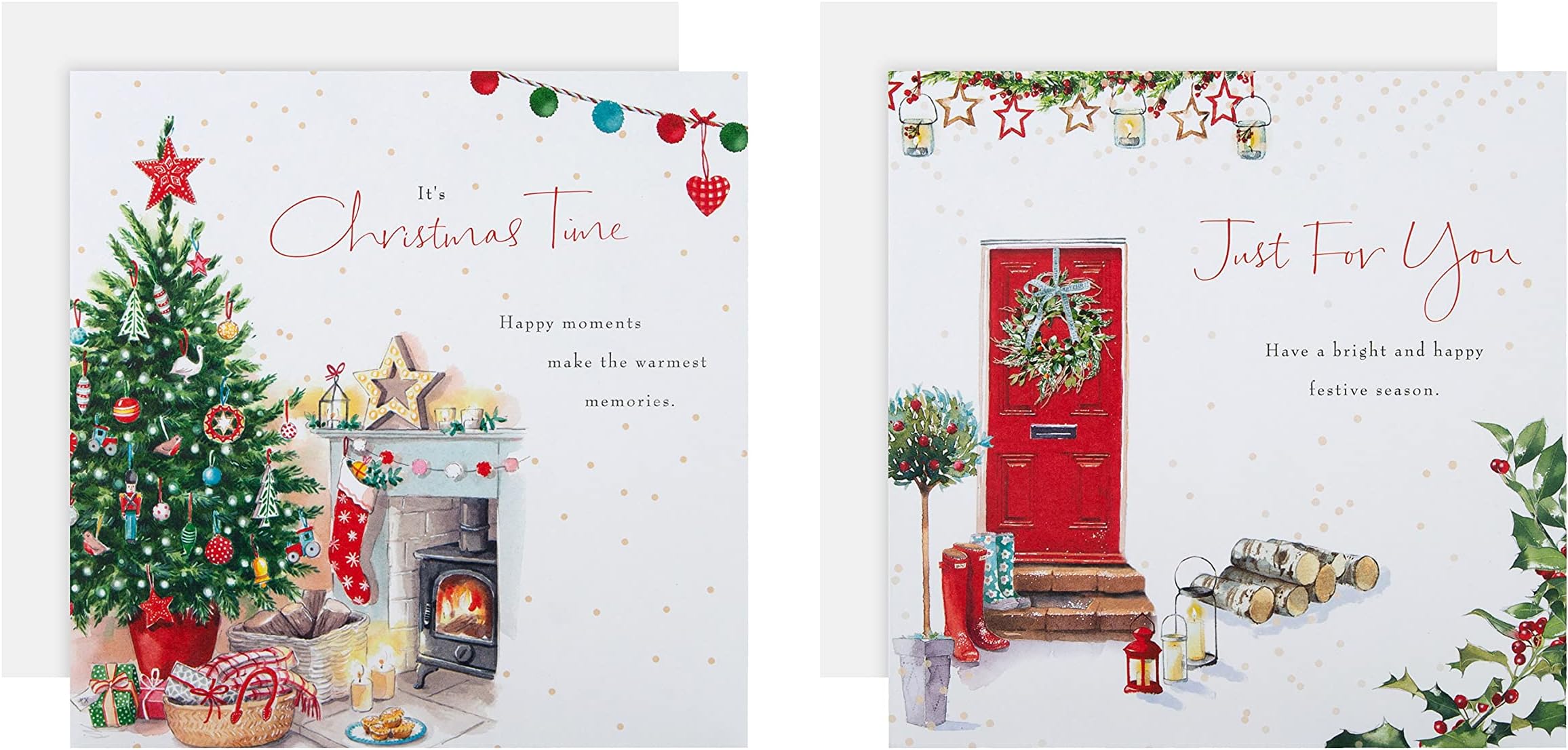 Charity Christmas Cards from - Pack of 16 in 2 Classic Lucy Cromwell Designs