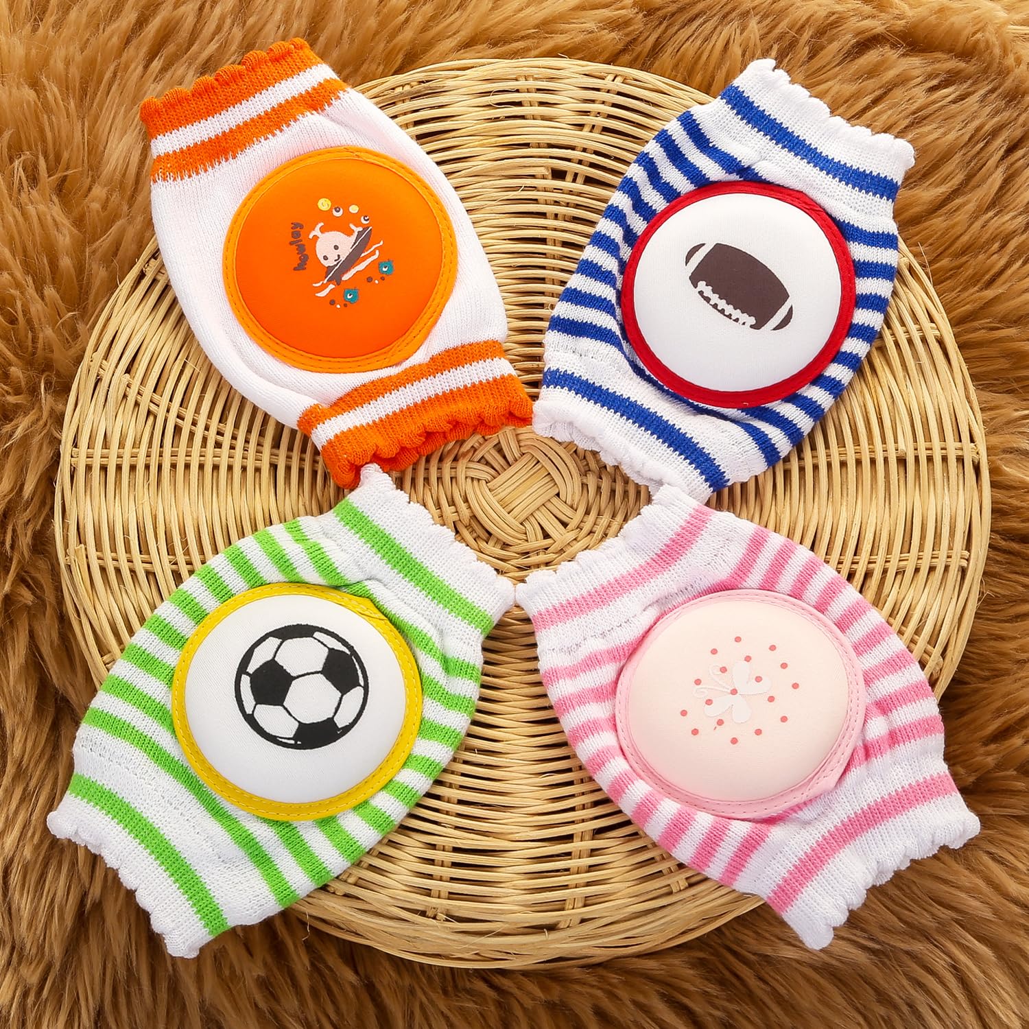 Mee Mee Soft Baby Knee/Elbow Pads for Crawling, Anti-Slip Padded Stretchable Elastic, Breathable Cotton Comfortable for Babies/Infants/Toddlers (Single Pack, Pink) 3