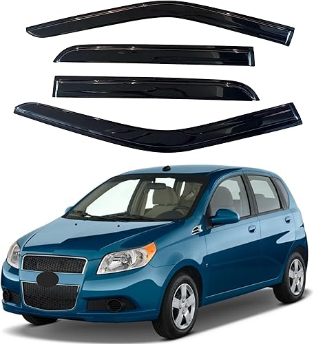 Miniatura 48 de IG - Visera para ventana de automóvil, protector contra la lluvia, el sol y el viento, con cinta adhesiva, deflector extraduradero para ventana