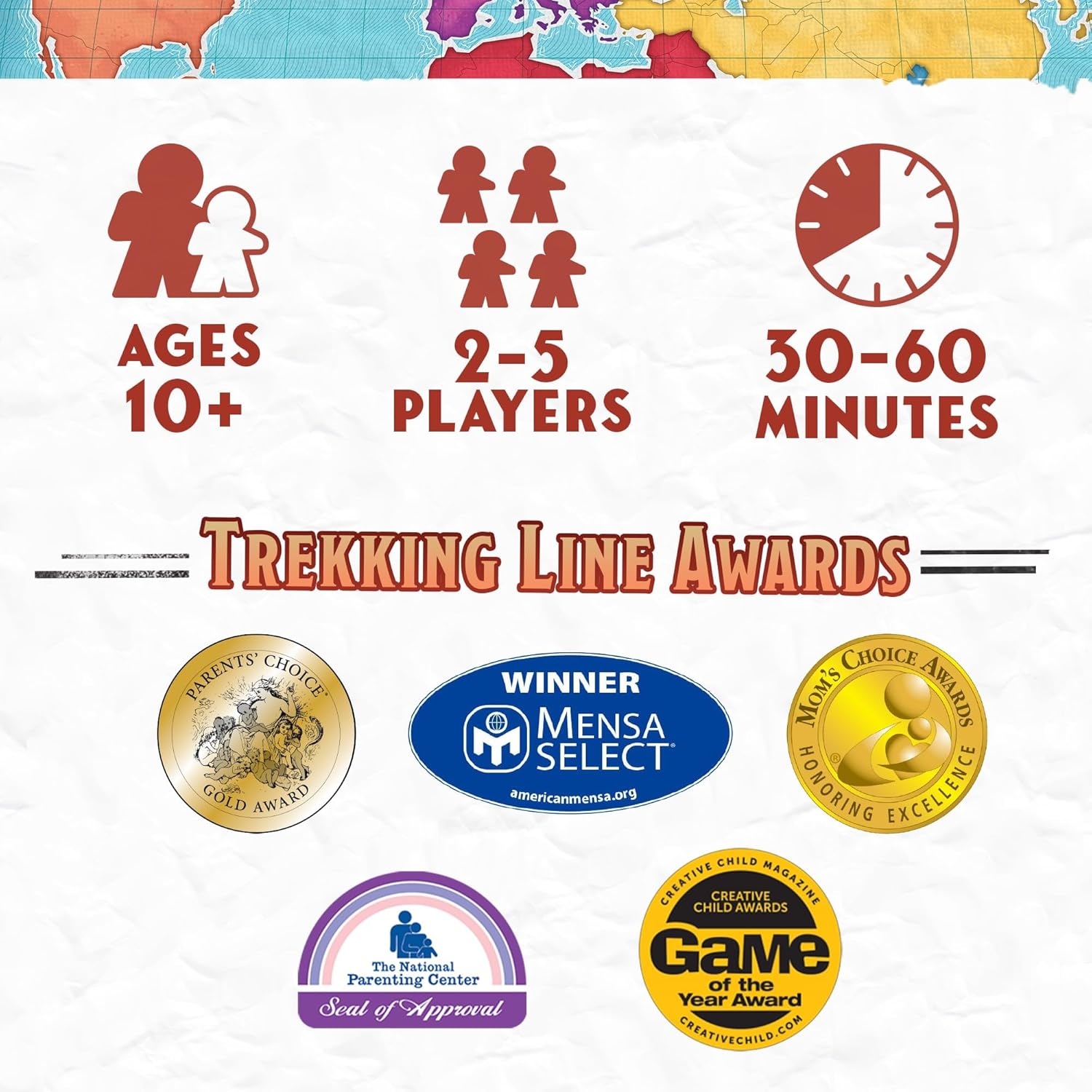 Underdog Games Trekking The World - The Award-Winning Board Game for Family Night | Explore The Wonders of The World | Perfect for Kids & Adults | Ages 10 and Up