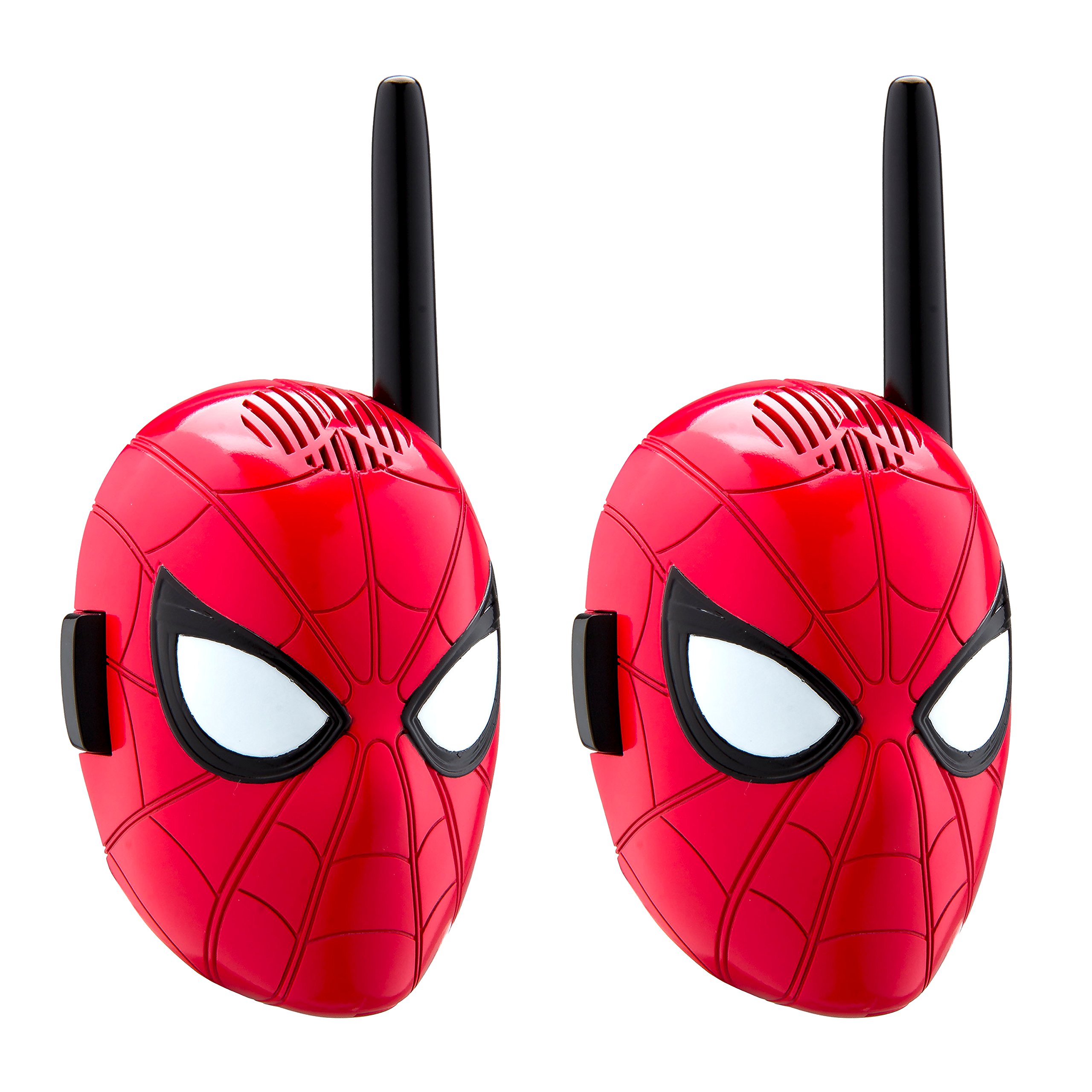 EKids Spiderman krótkofalówki dla dzieci, 2-kierunkowe radio dalekiego zasięgu z grafiką postaci i stylizacją, ręczne krótkofalówki dla dzieci, na zewnątrz, do wewnątrz, przygoda, gra, czerwone