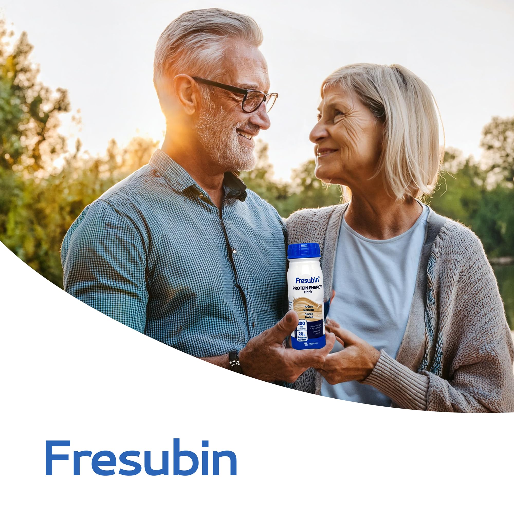 Fresubin PROTEIN ENERGY Drink Nuss 24x200ml- Hochkalorische Trinknahrung mit 20g Eiweiß von Fresenius Kabi, 300 kcal pro Flasche, glutenfrei, laktosefrei, ideal bei Mangelernährung und erhöhtem Protei