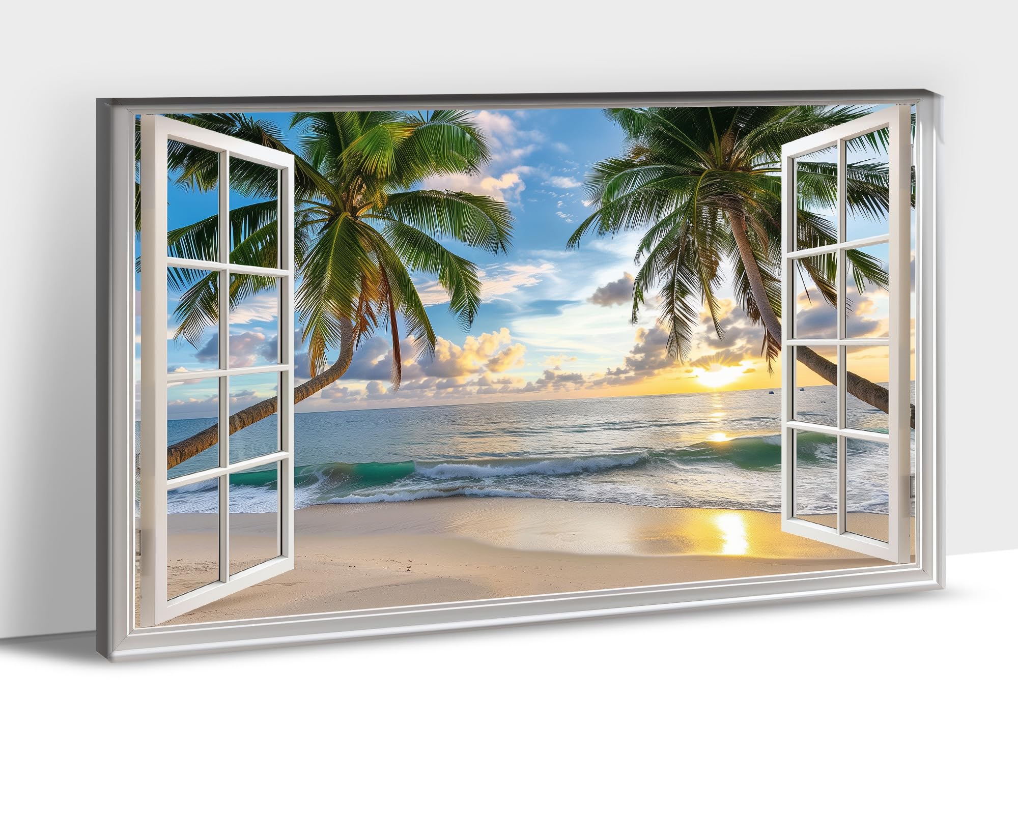 Amazon.com: Beach Wall Art Pictures for Living Room, Sunset Palm