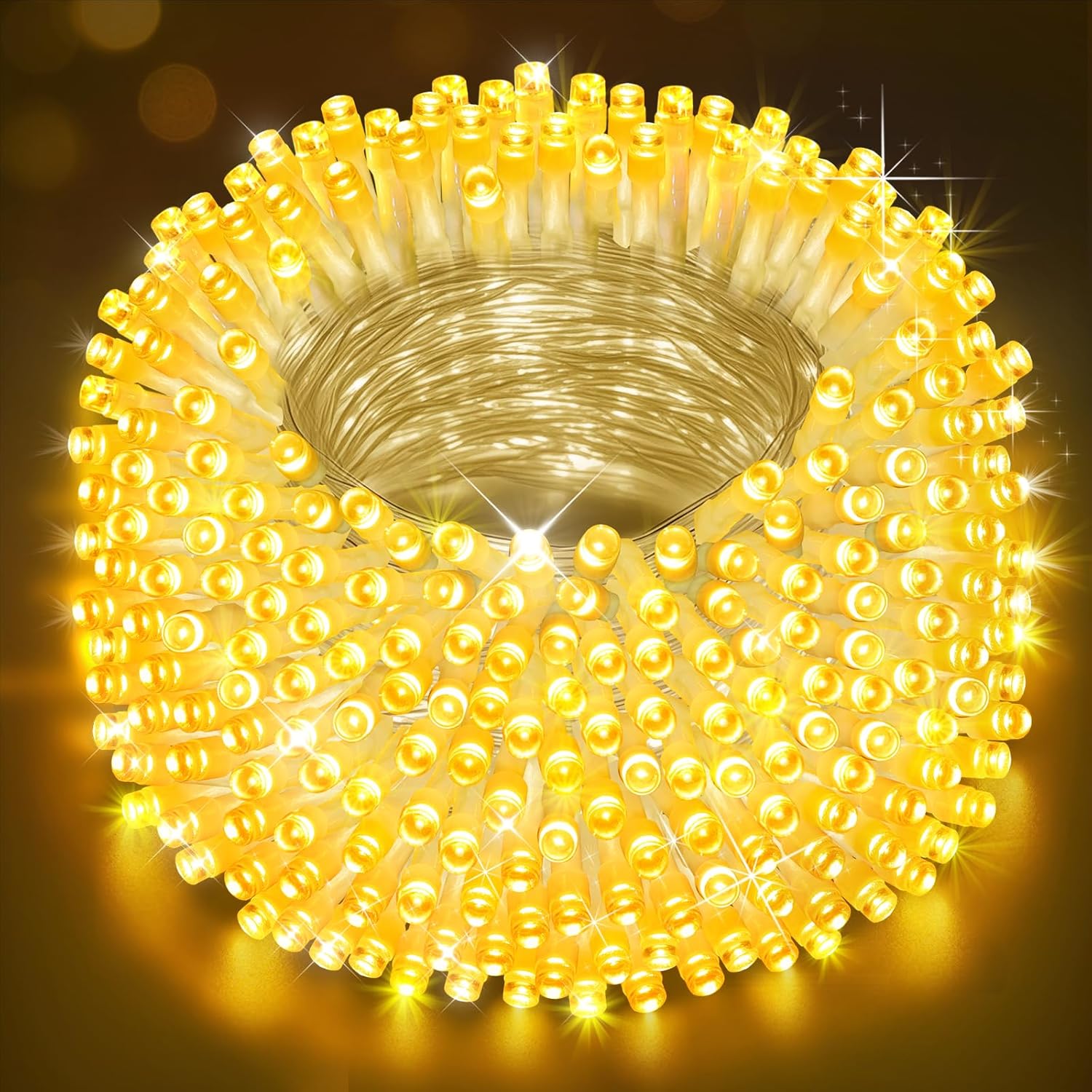 Heceltt Christmas Lights Outdoor, 403FT 1000 LED String Lights 8 Modes and Timer Memory Function Twinkle Fairy Lights IP44 Waterproof Plug in for Xmas Tree Wedding Party Holiday Decor(Warm White) Warm White 1000LED 403FT