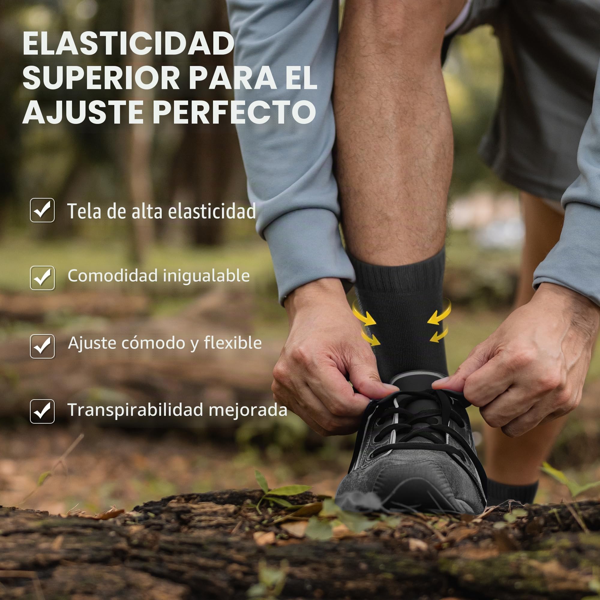 CAMBIVO Calcetines Antiampollas Senderismo Lana Merino 2-3 Pares Transpirable Trail Running Trekking