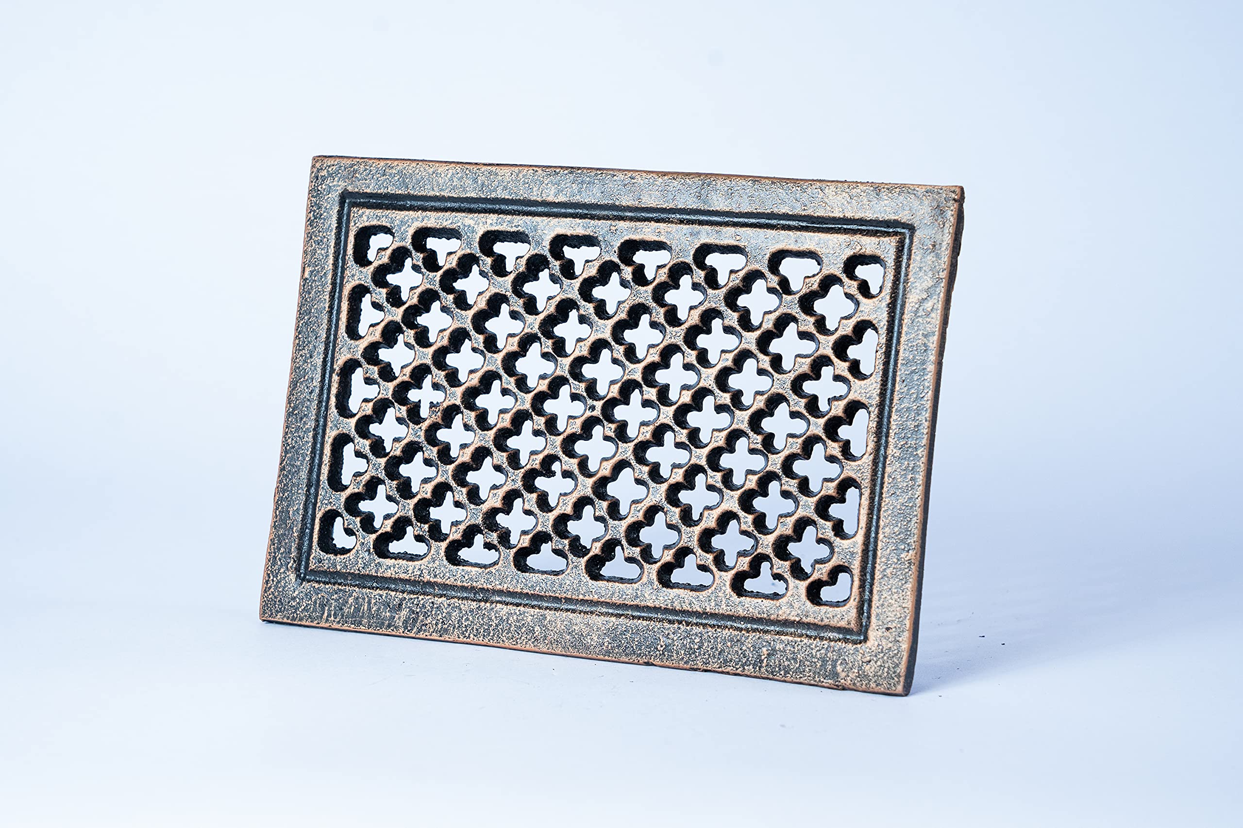 SEZAM Lüftungsgitter Gusseisen – 22,3x15,5 Cm, Schwarz, Für Öfen & Kamine