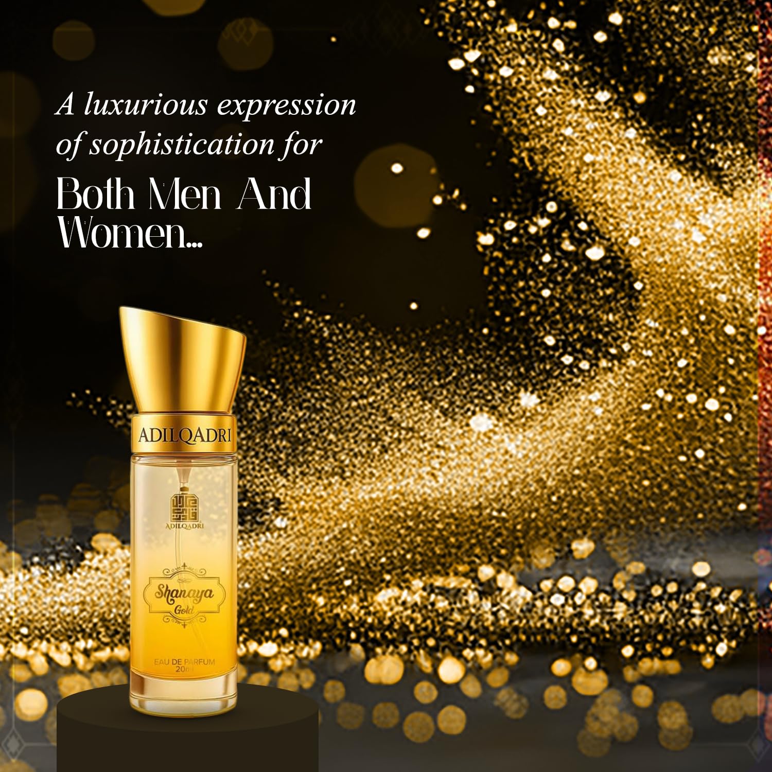 Adilqadri Shanaya Gold Gourmand Perfume for Men & Women | Long-Lasting Arabic & Woody Scent | Eau de Parfum with Spicy, Floral, Vanilla & Woody Notes | Ideal & Special Occasions | 20 ML 4