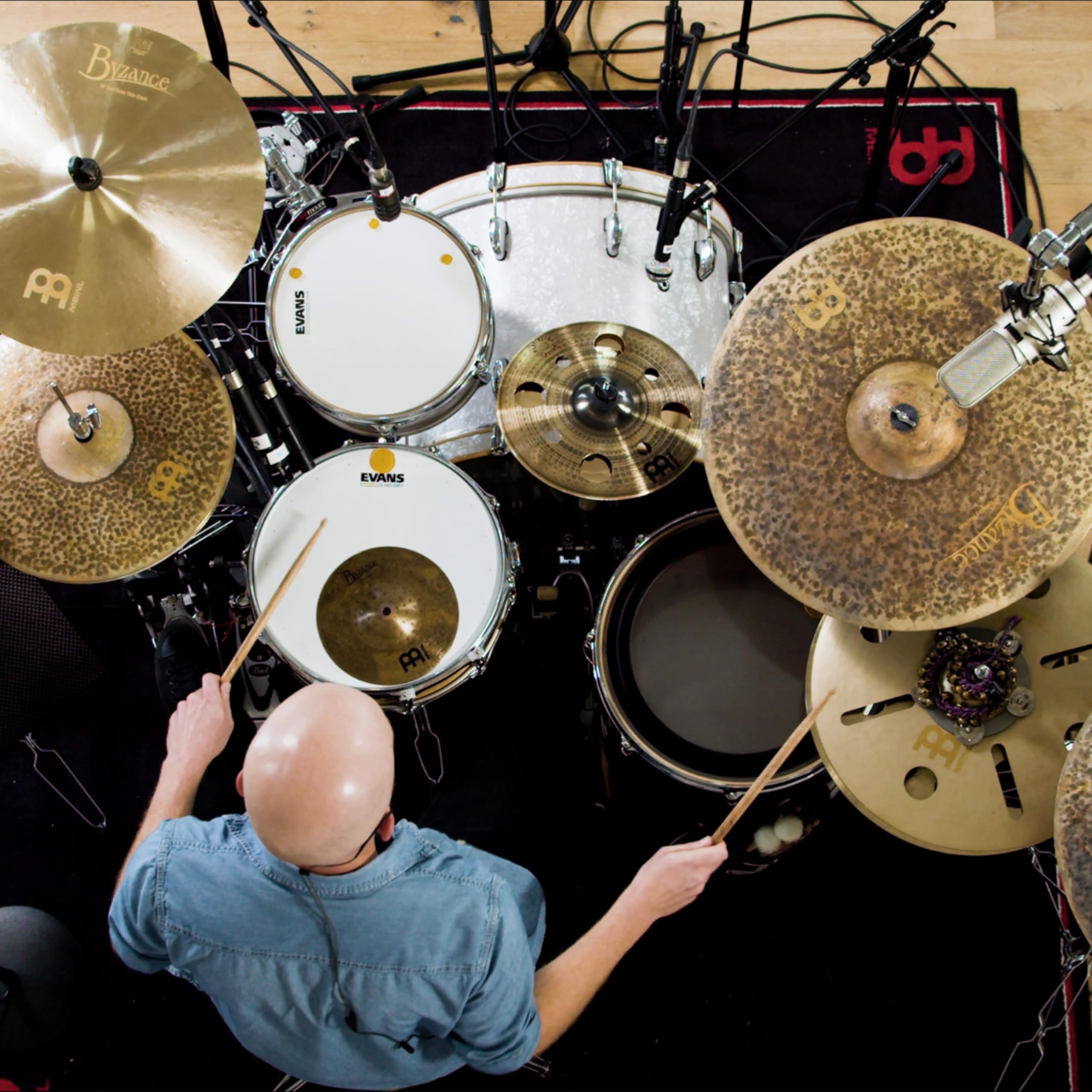 Meinl Cymbals Byzance Extra Dry Cymbale Ride Thin 22 pouces (55,88cm) pour Batterie - B20 Bronze, Finition Brute et Traditionnelle (B22EDTR)