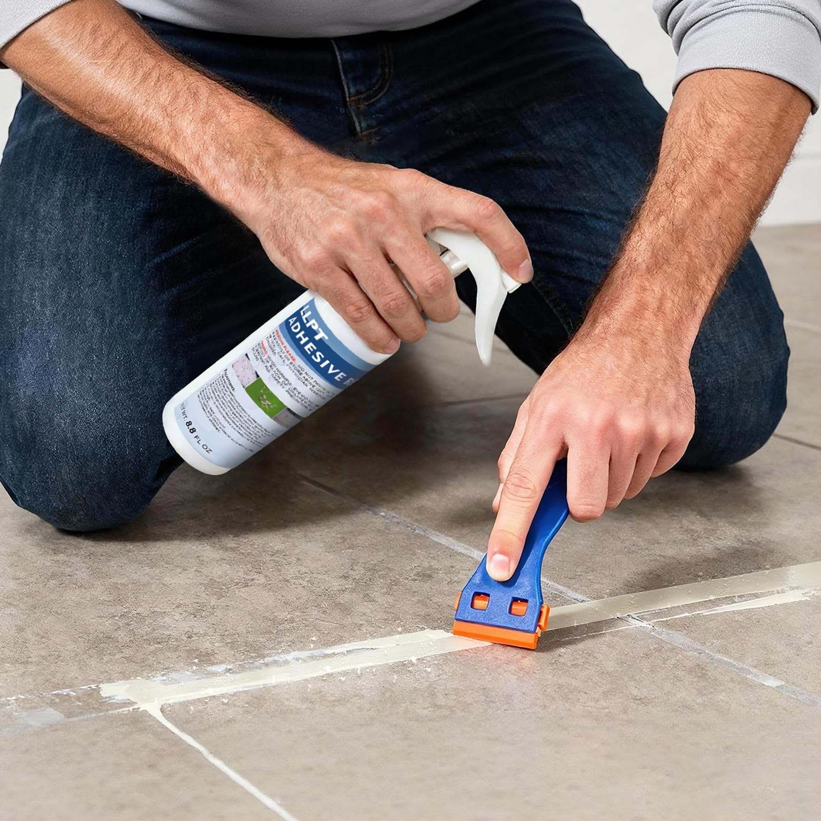 LLPT Rimuovi Colla | Spray Rimuovi Etichette | 260 ml | 2 Pezzi | Raschietto di Plastica Incluso | Adesivi Decalcomanie Residui di Nastro Adesivo Catrame Grasso Gomme da Masticare (49503A-2)
