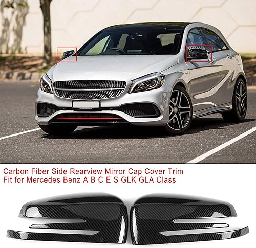 Miniatura 6 de Cubiertas para espejo retrovisor, 1 par de lados izquierdo y derecho, cubierta de espejo de puerta de fibra de carbono para espejo retrovisor