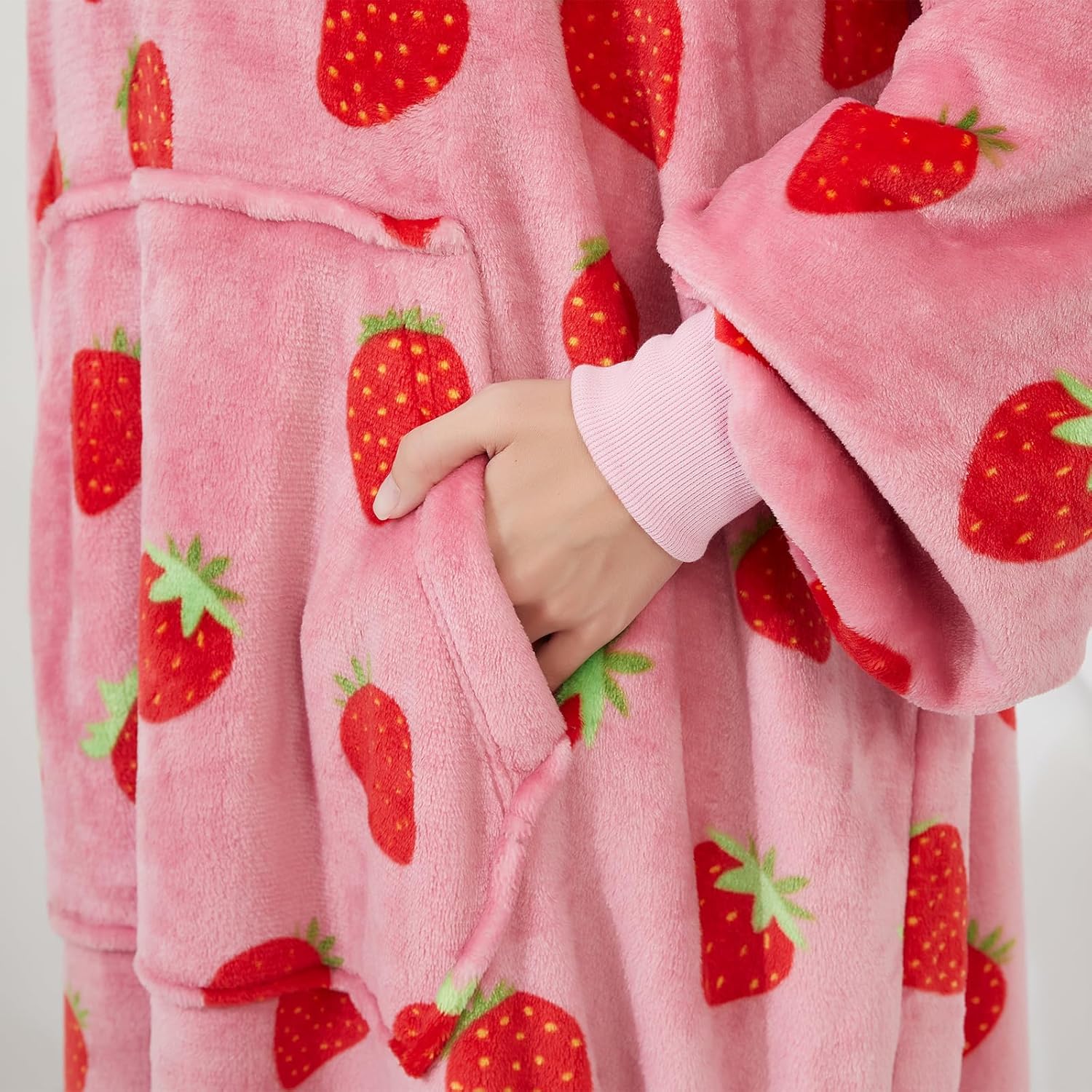 Blanket Hoodie, Long Hooded Blanket Sweatshirt as Birthday Gifts for Women Men, Long Wearable Blanket for Women Men. - Image 4