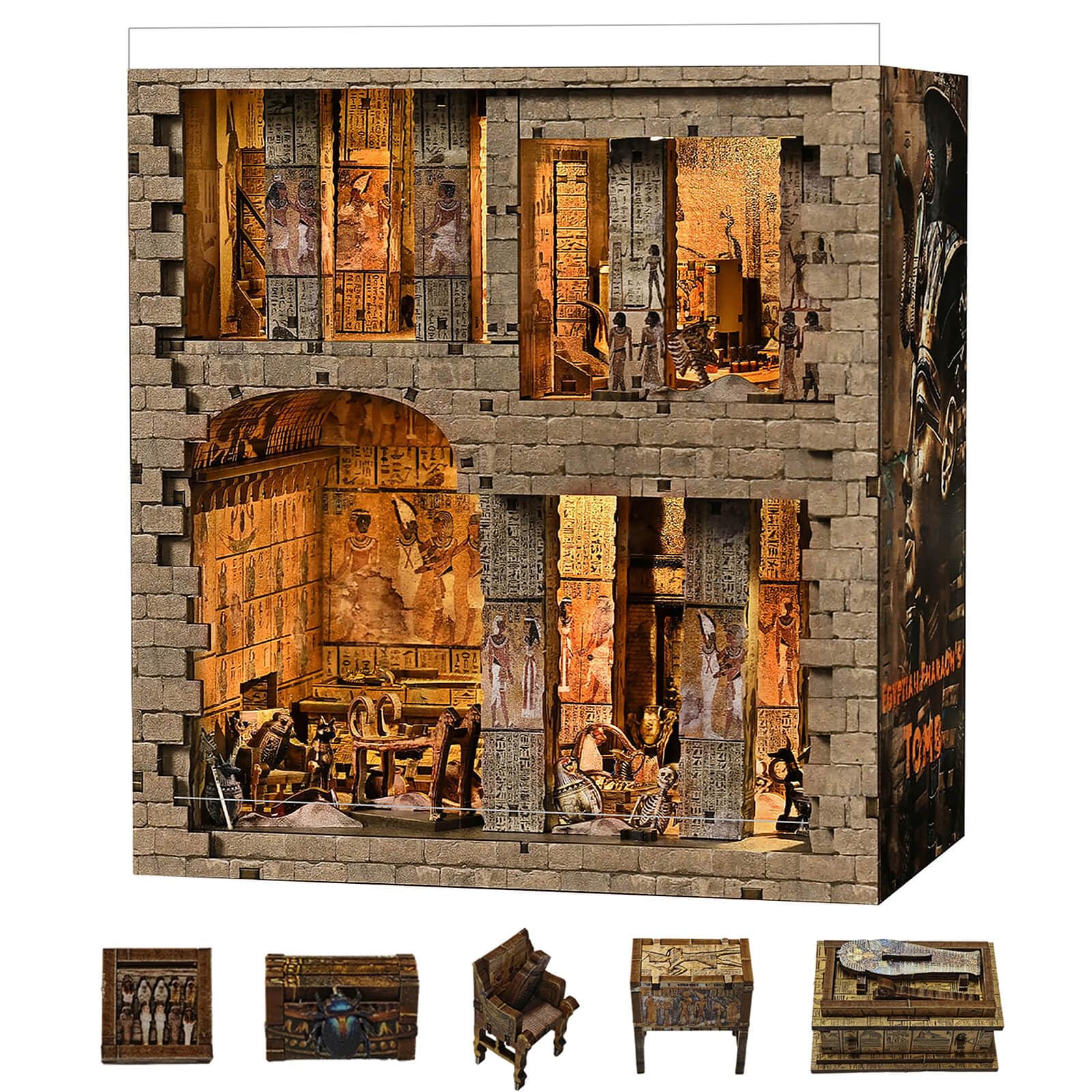 Amazon.com: fifijoy Book Nook Kit - Egyptian Pharaohs Tomb DIY