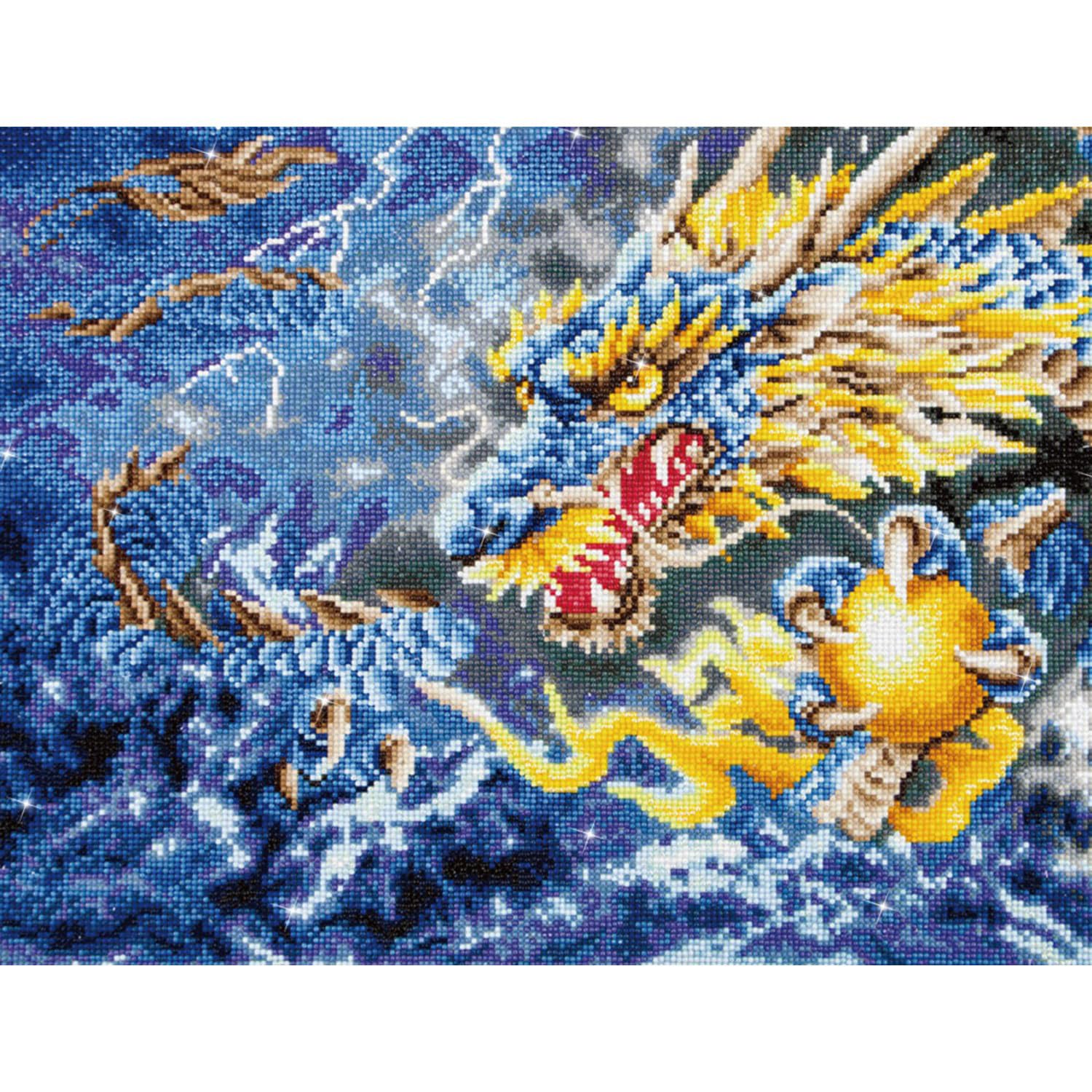 Diamond Zestaw do malowania Dotz: Mityczny smok, sortowany, 68 x 47 cm
