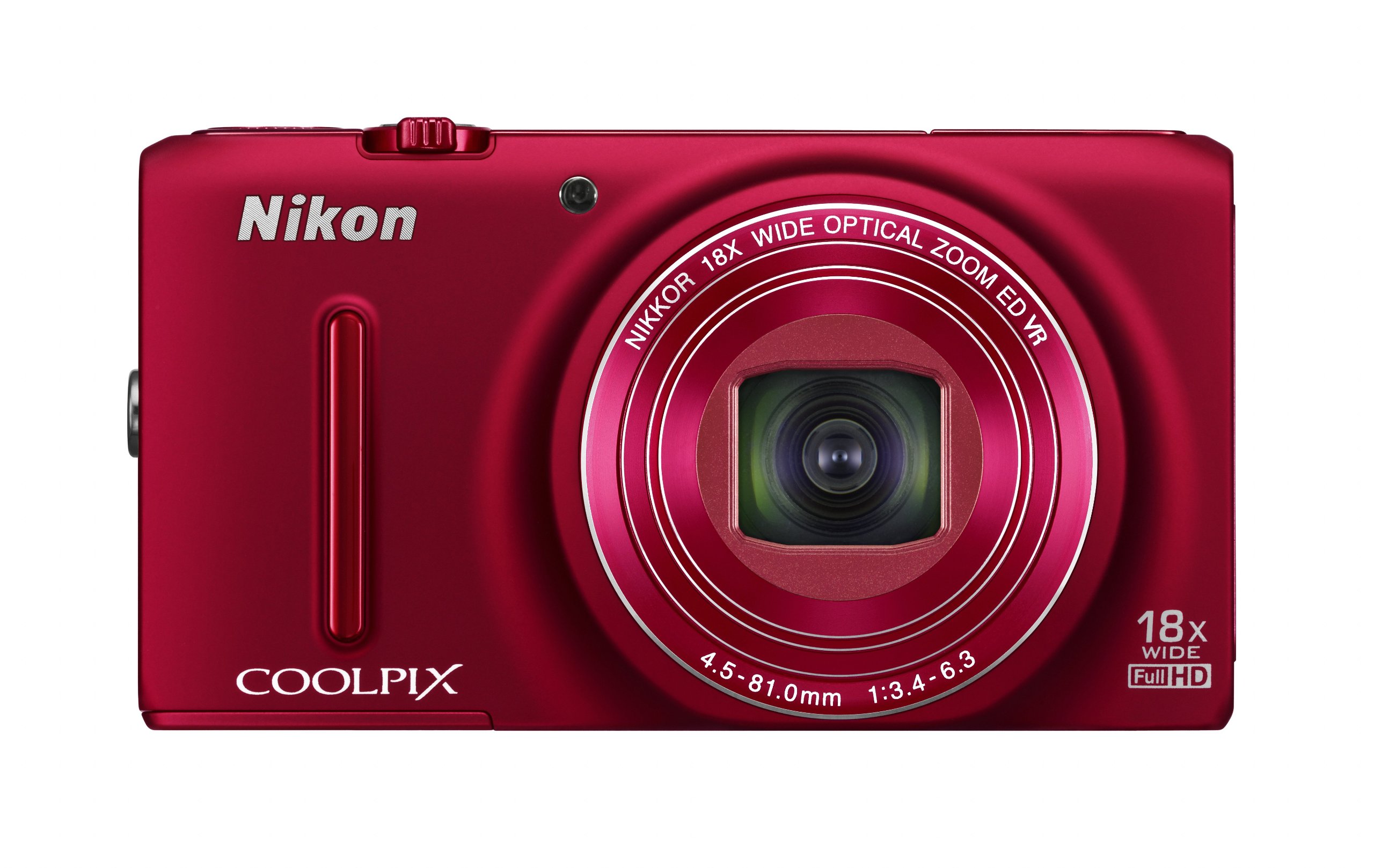 Nikon Coolpix S9400 Camera - Red (18.1MP, 18xZoom, 25mm Wide Lens