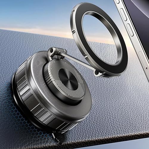 UBeesize Magsafe - Soporte magnético para teléfono de automóvil de 360 actualizado al vacío 108 + libras de succión más fuerte y 3000gf de nanogel
