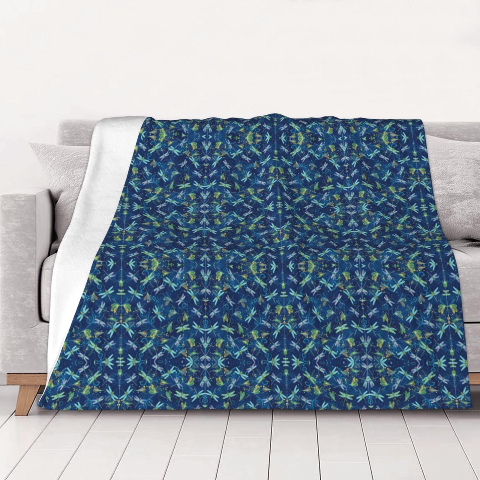 Couverture polaire libellule pour vos soirées cocooning au canapé