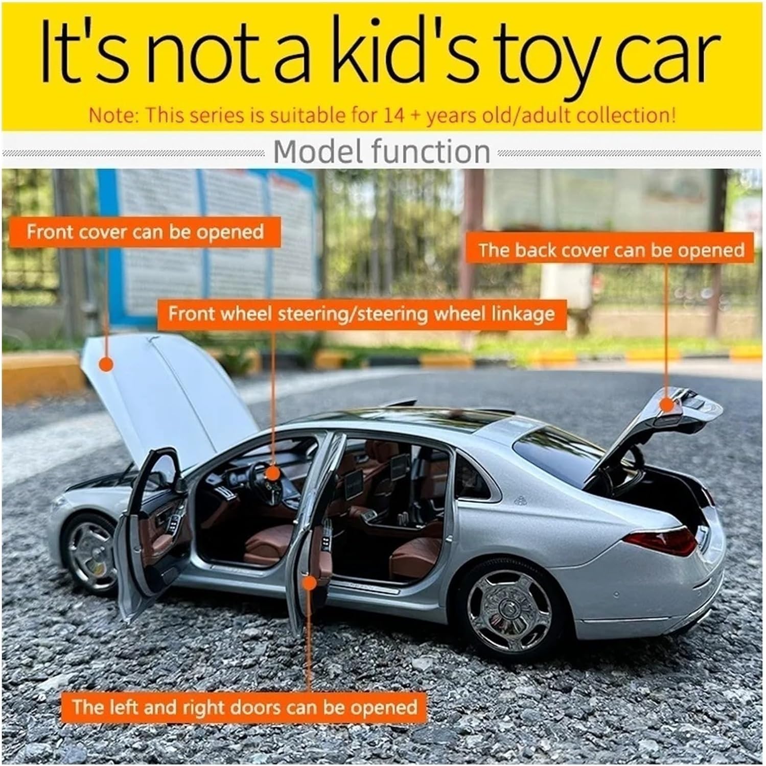 1:18 for S-Class S680 2021 Car Model Company Gift Display(with Box)