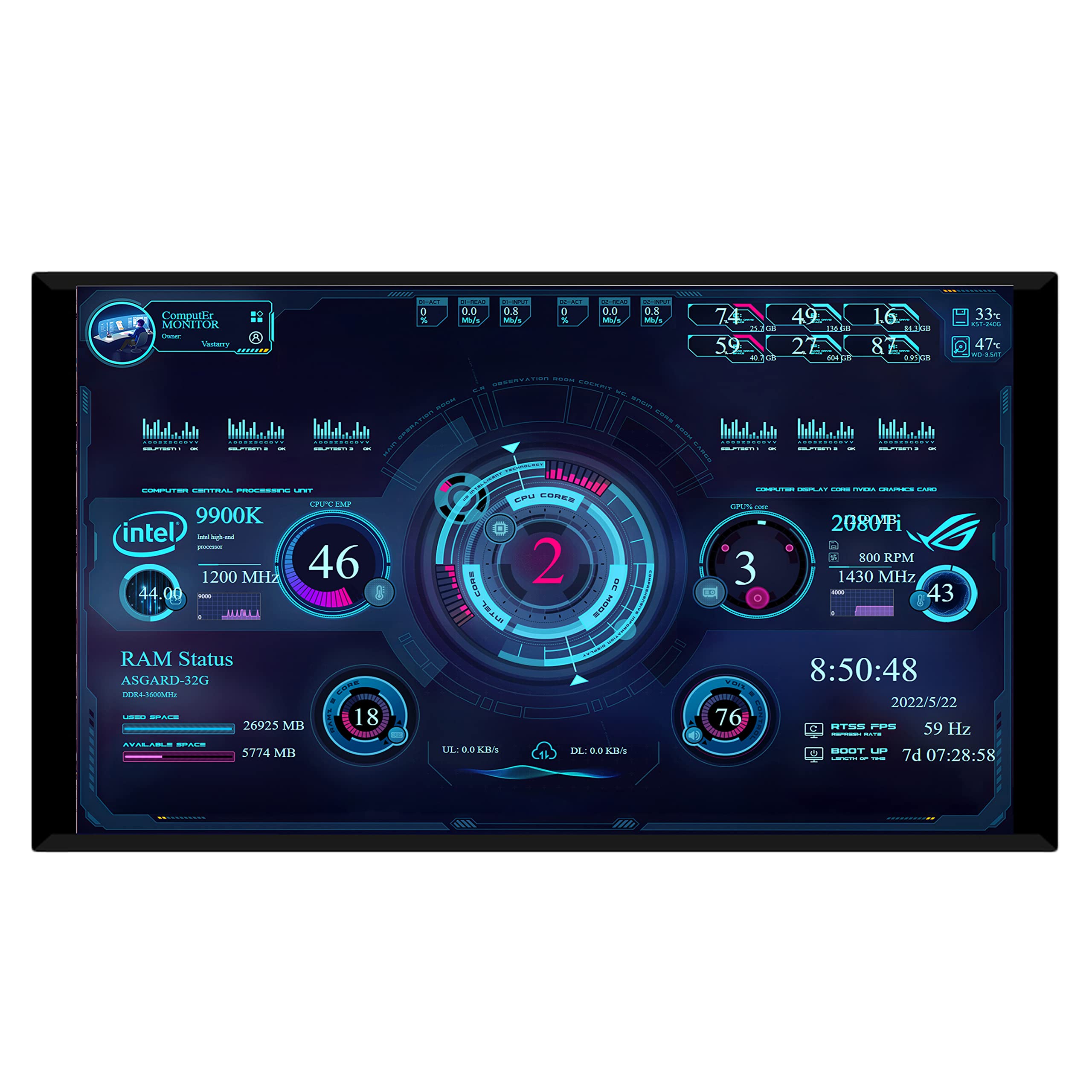 Smart WiFi Display Vastarry Smart Bitcoin Stock Ticker Monitor - Digital  Clock With Weather, Photos & WiFi (Yellow) Smart Weather Clock