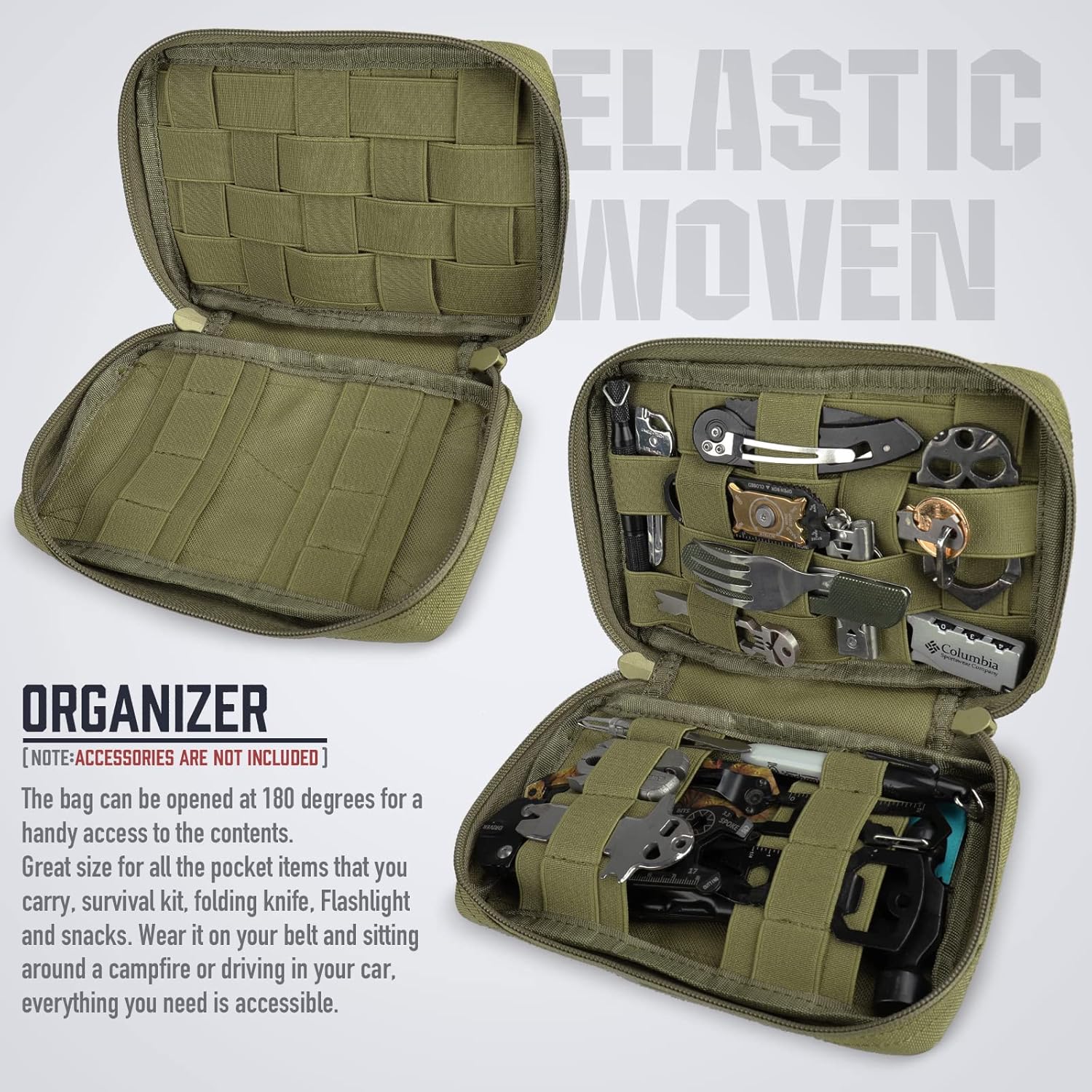 LIVANS Tactical EMT Admin Pouch, Rip-Away Molle IFAK Pouch Tear-Away First Aid Kit Medical Kit Bag Utility Tools Organizer Quick Release Design - Image 3