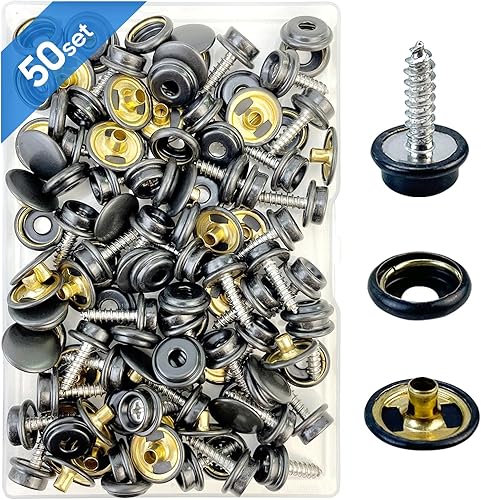Miniatura 7 de Kit de broches de lona, broches de acero inoxidable de grado marino para cubierta de barco, kit de broches para cubierta de barco de 38 pulgadas,
