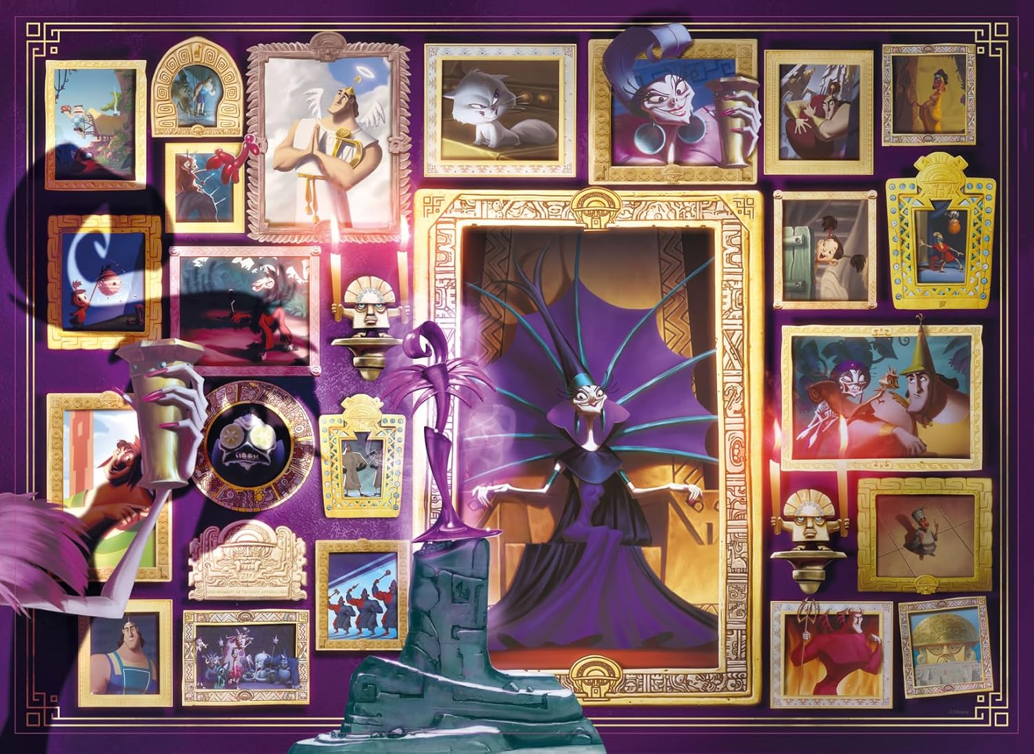 Disney Villainous: Yzma and Figurine 1000 Piece Jigsaw Puzzle for Adults - Every Piece is Unique, Softclick Technology Means Pieces Fit Together Perfectly