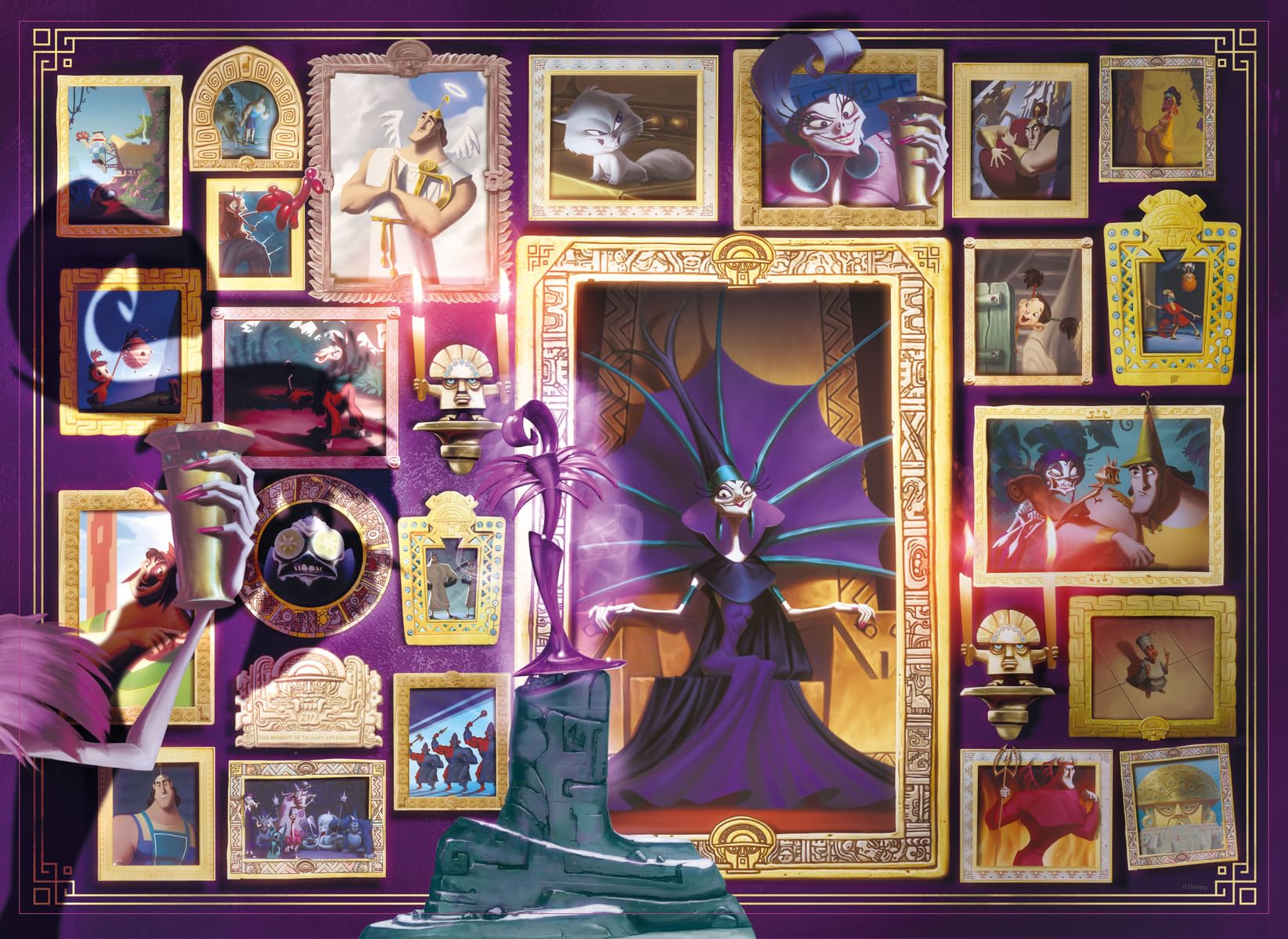 Disney Villainous: Yzma and Figurine puzzle da 1000 pezzi per adulti - Ogni pezzo è unico, tecnologia Softclick significa che i pezzi si adattano perfettamente insieme